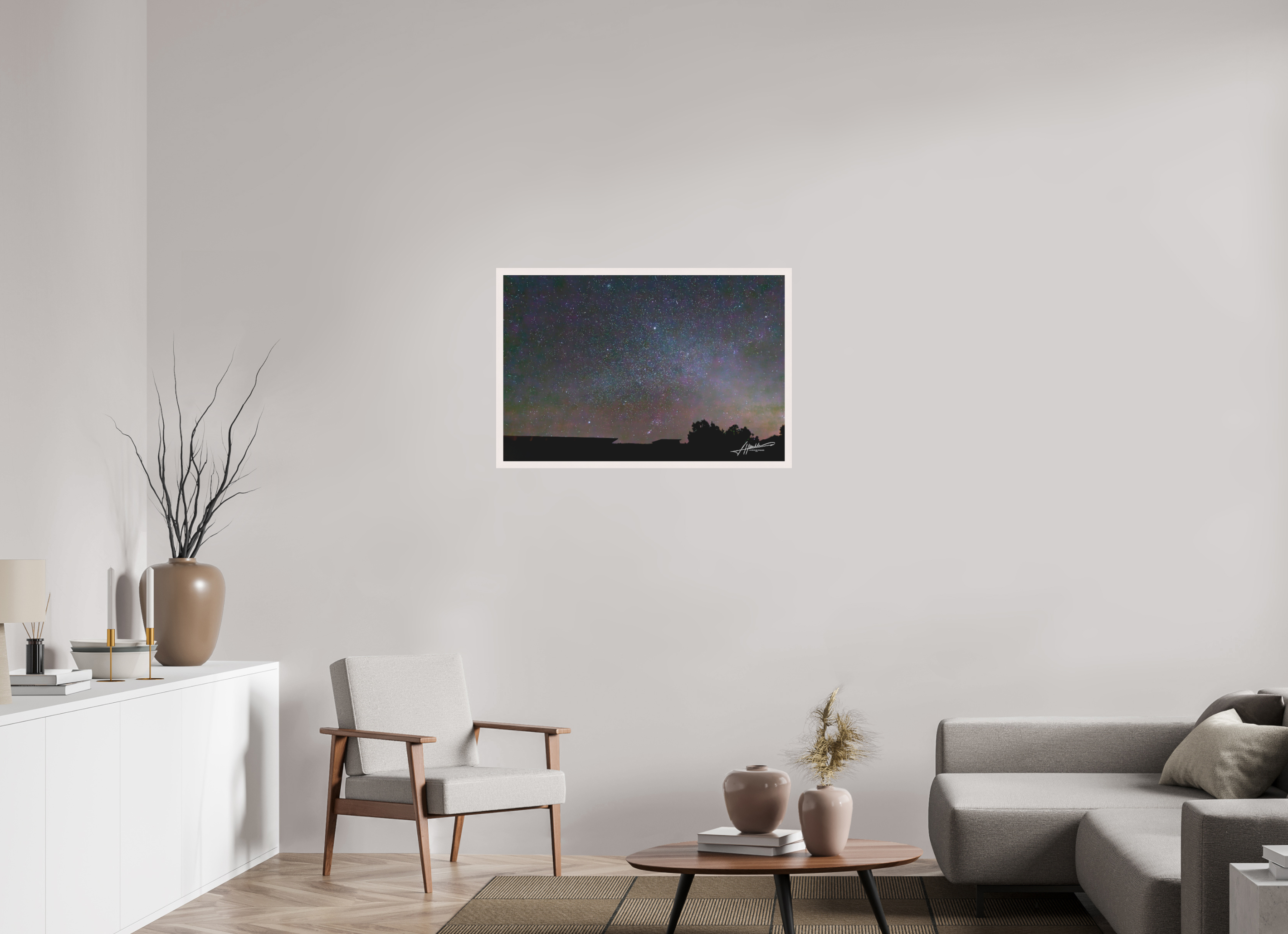 36 x 24″, Shadow Box Frame Watching the Stars
