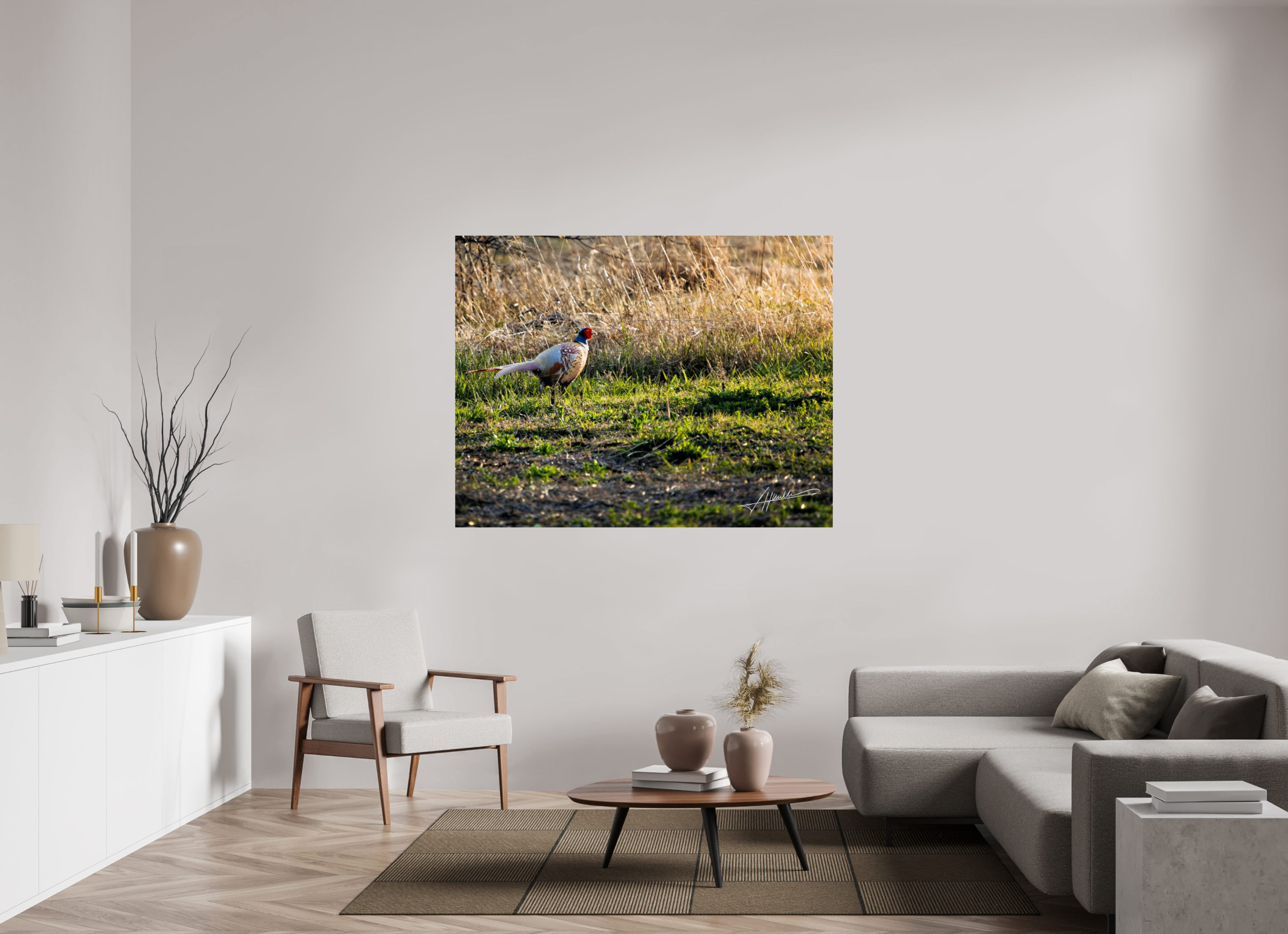 60.8 x 47″, Metallic Photo Print On Fuji Crystal Pearl Evening Pheasant