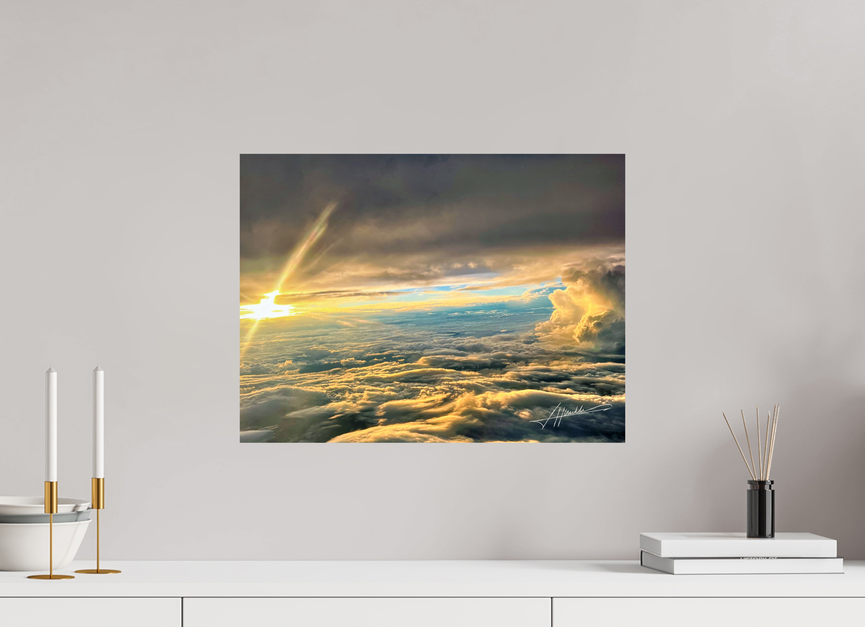 20 x 15″, Metallic Photo Print On Fuji Crystal Pearl Above the clouds