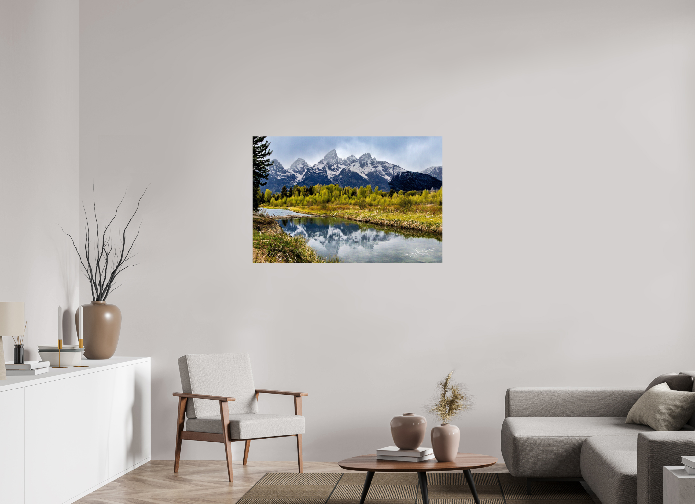 45 x 30″, Metallic Photo Print On Fuji Crystal Pearl Reflecting Peaks