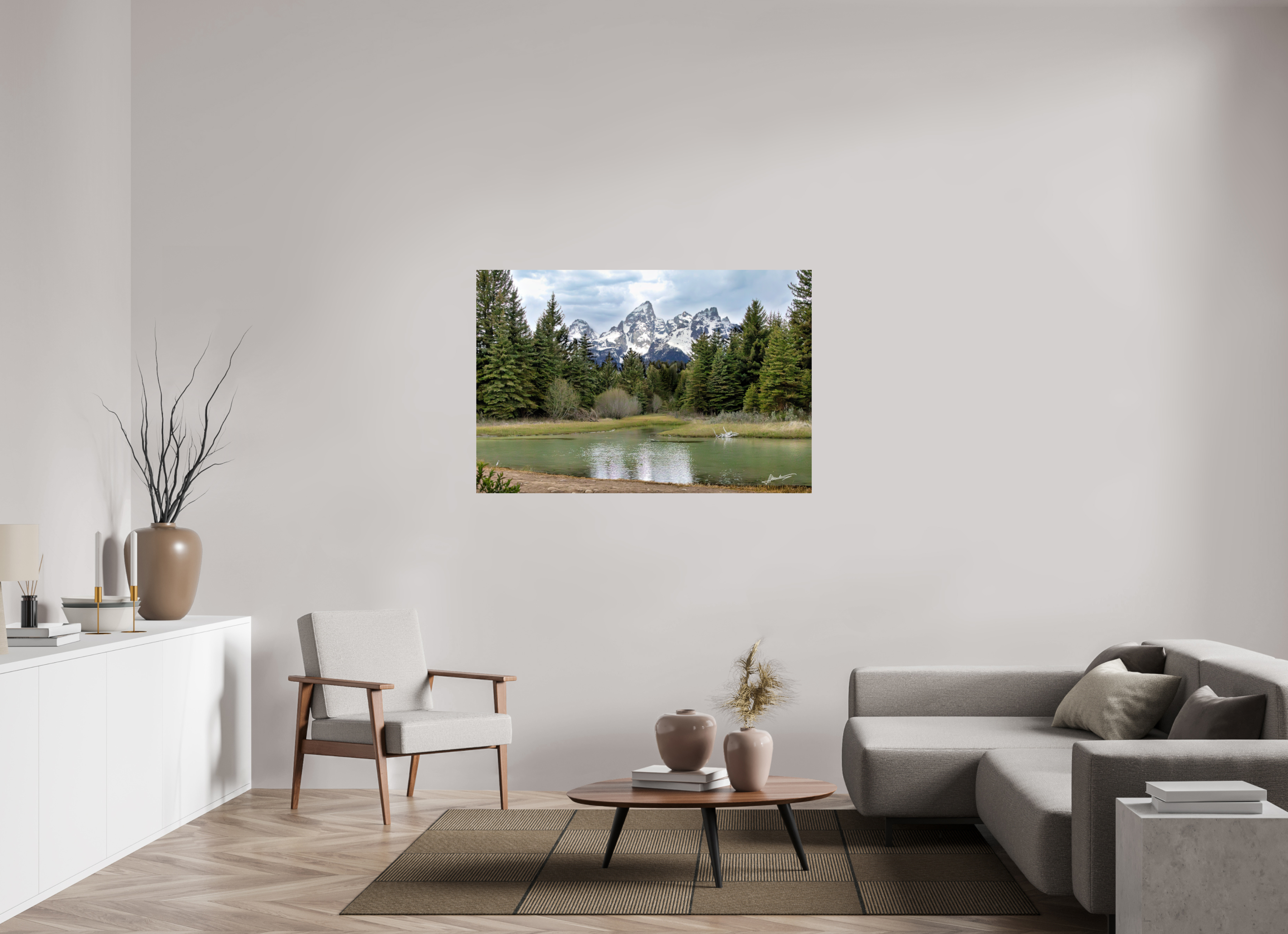 54 x 36″, Fine Art Print Mountain Reflection