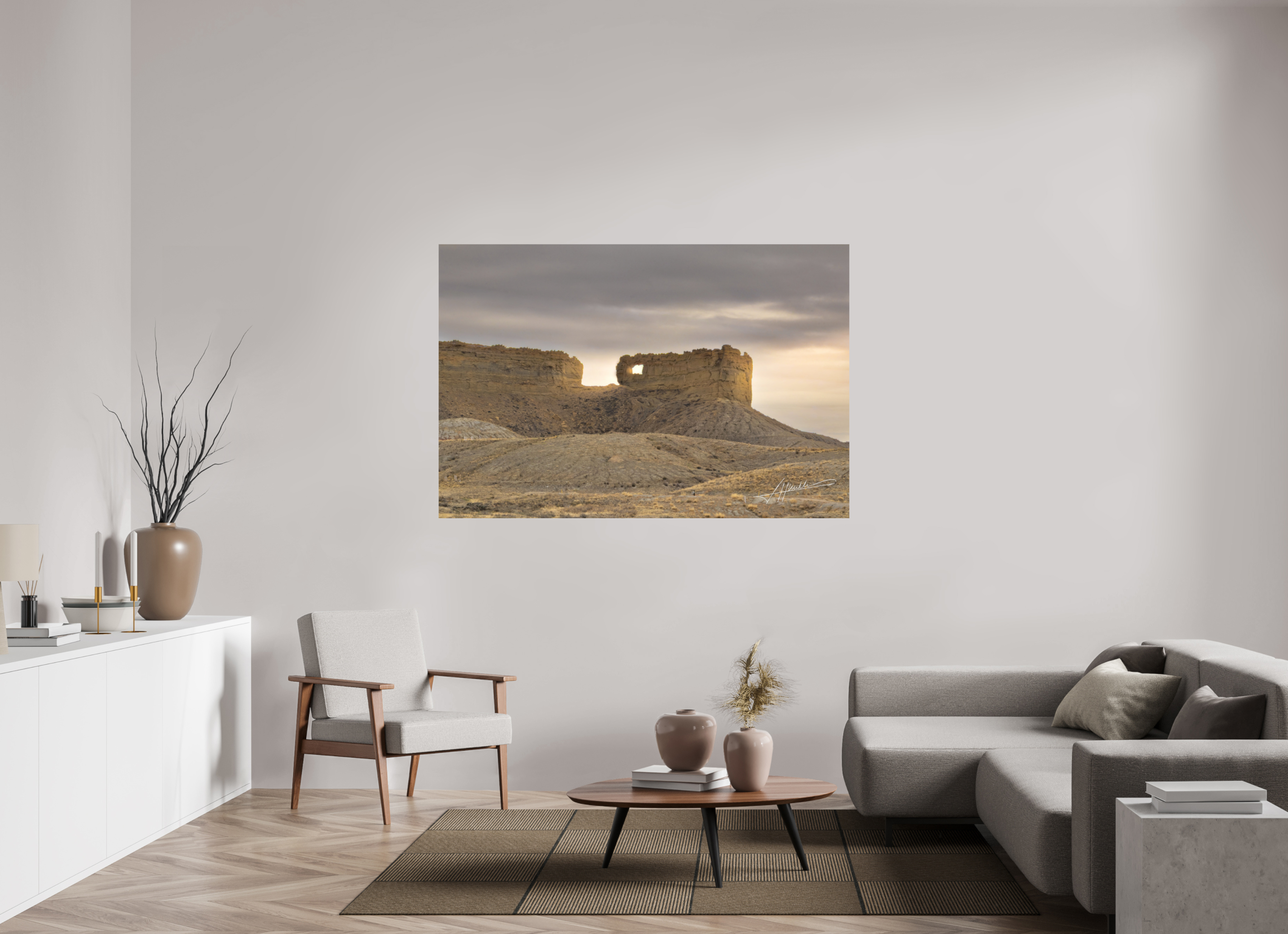66 x 44″, ChromaLuxe HD Metal Sun on the Buttes