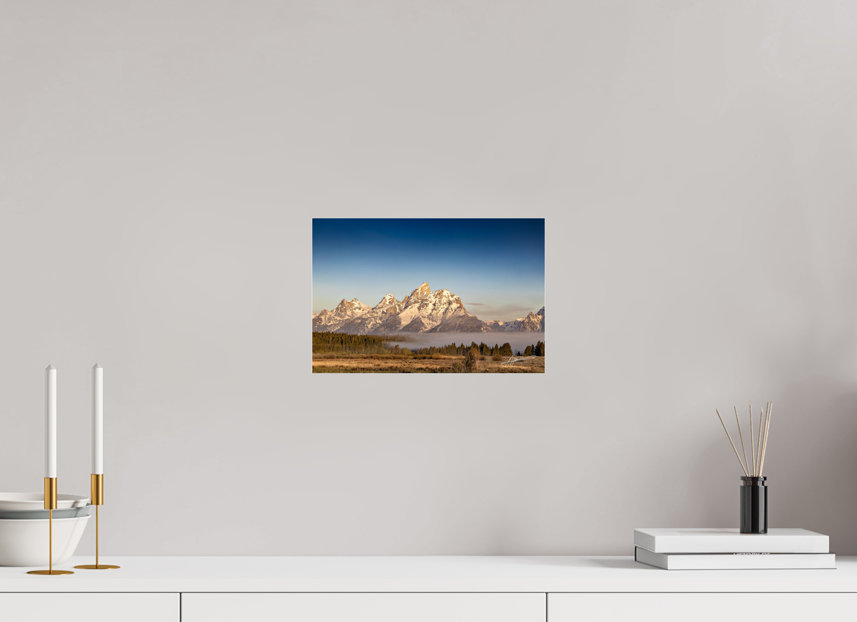 12 x 8″, Metallic Under Acrylic Above the Fog