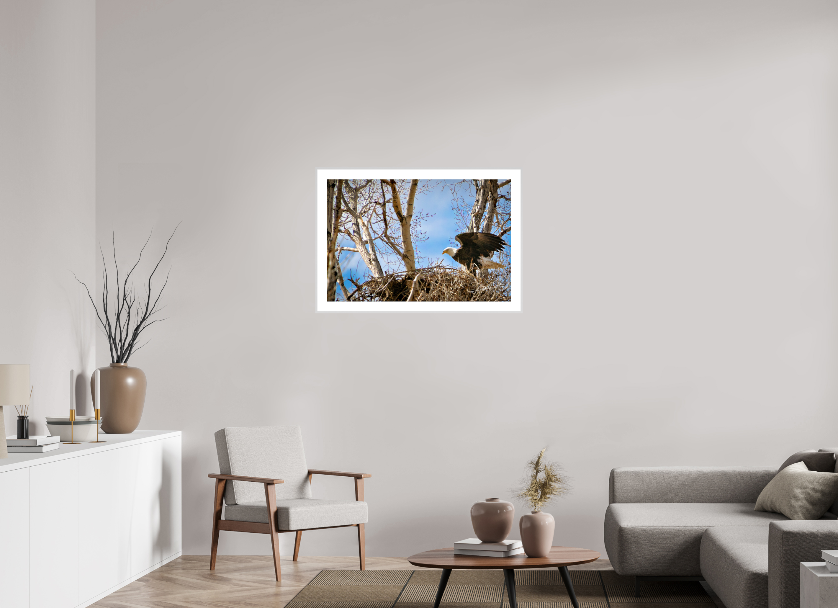 36 x 24″, Changeable Magnetic Frame The Eagles Nest