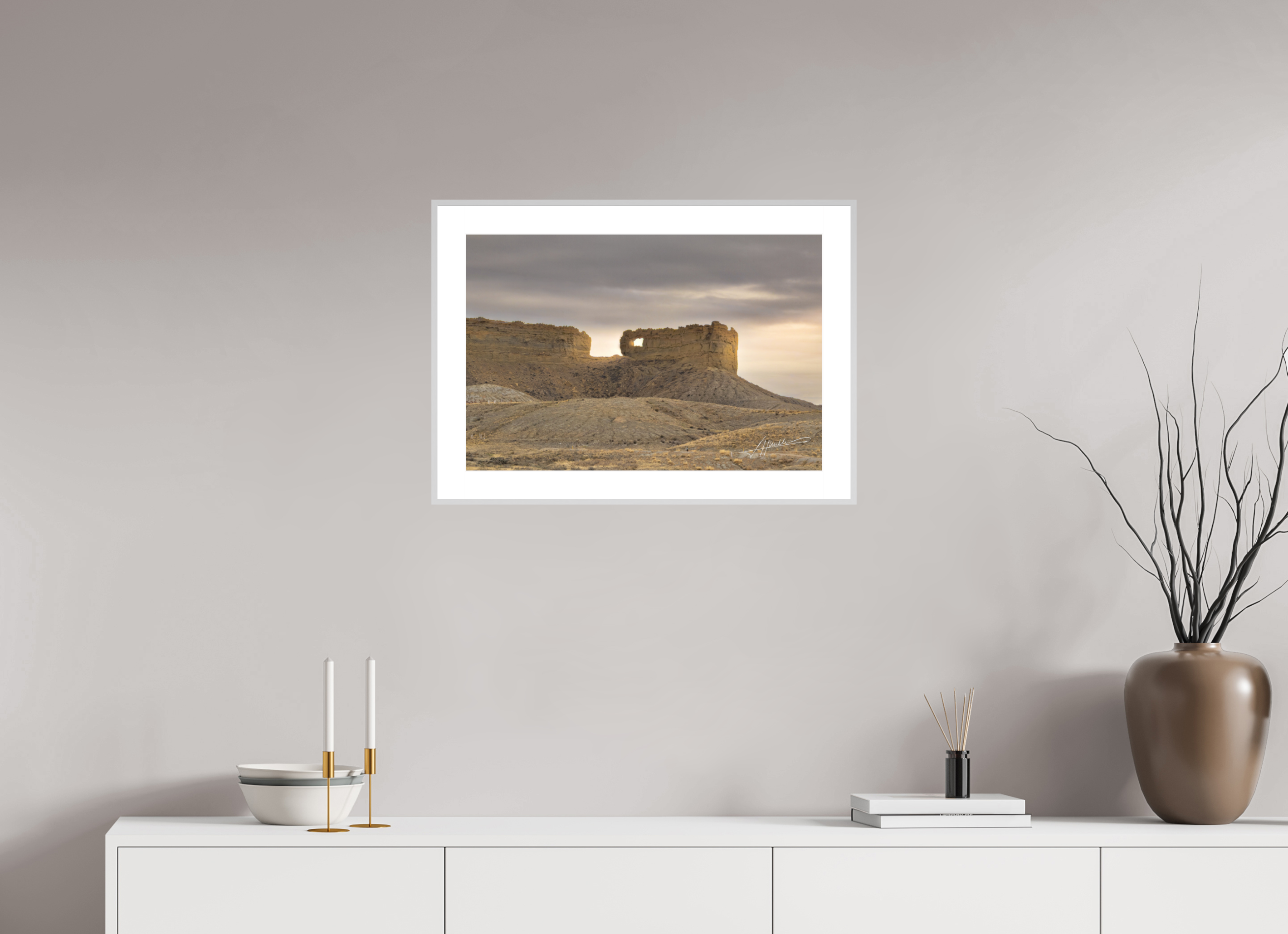 24 x 16″, Changeable Magnetic Frame Sun on the Buttes
