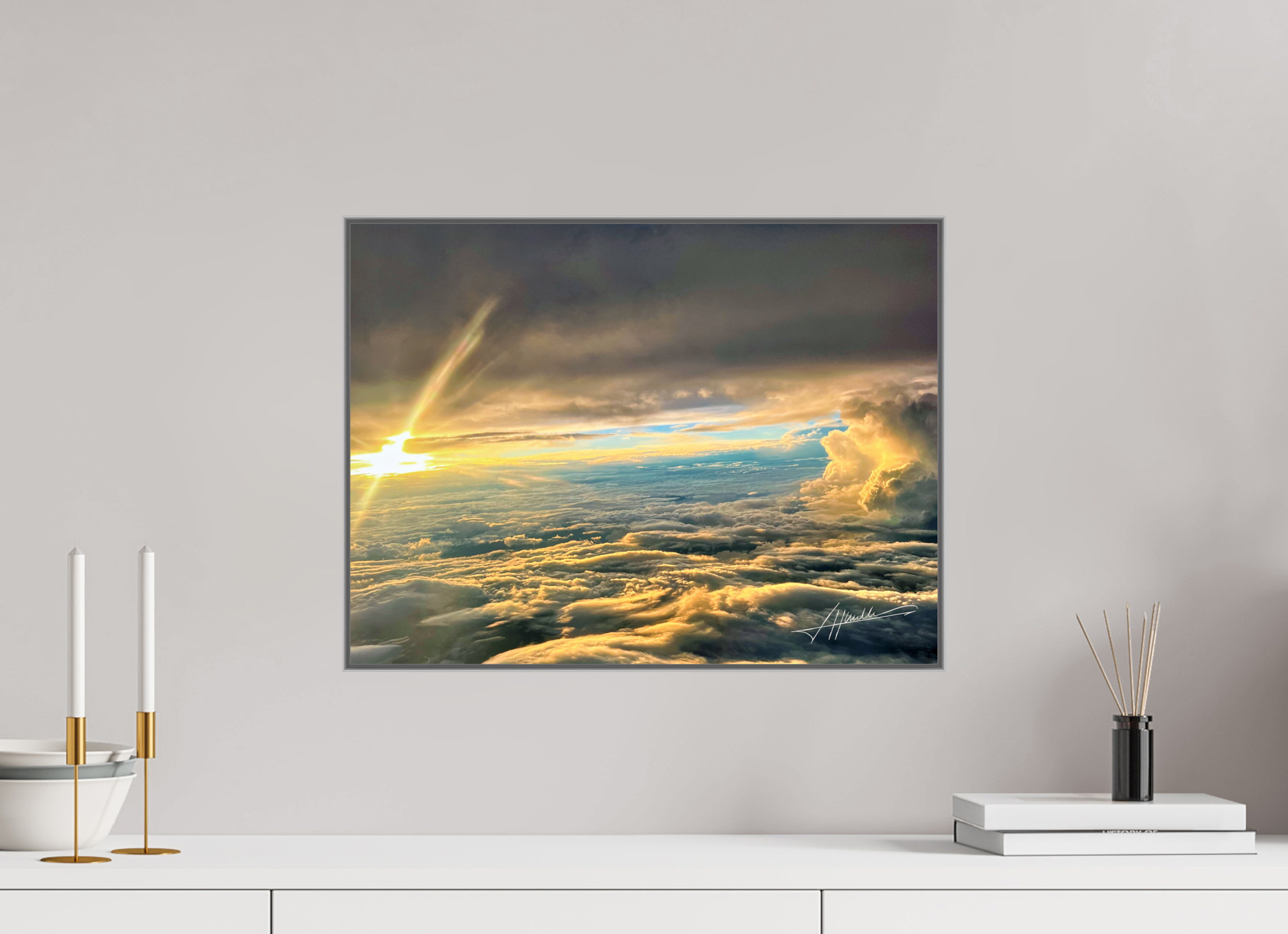 20 x 15″, Aluminum ArtBox Above the clouds