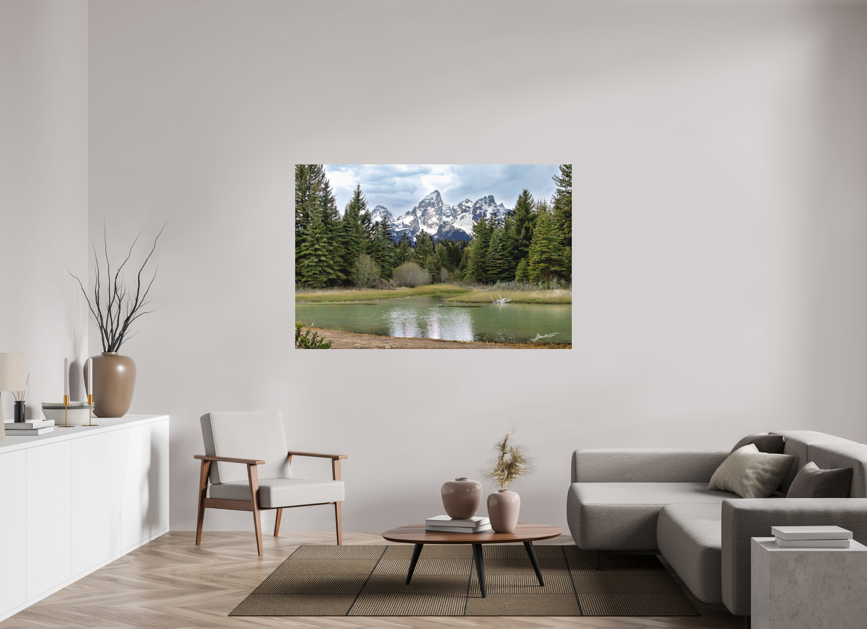 66 x 44″, Metal Dibond Mountain Reflection