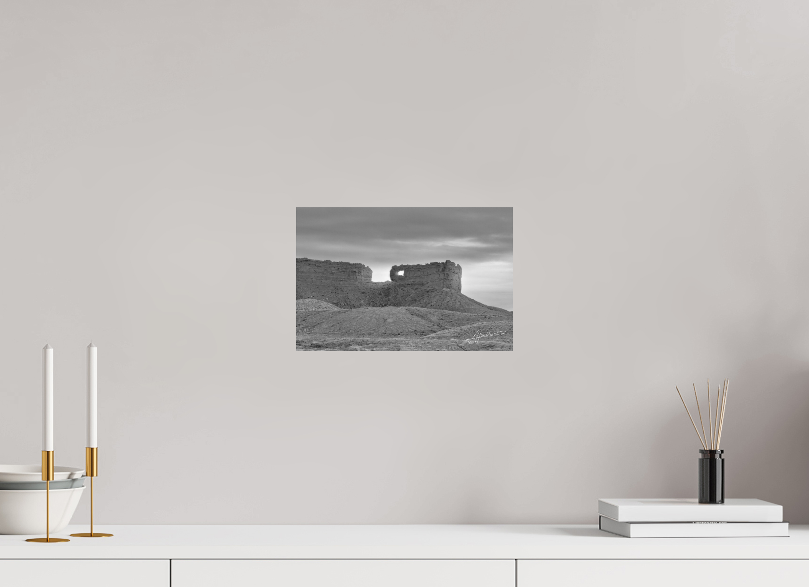 12 x 8″, Photo Print On Ilford Baryta Paper Sun on the Buttes