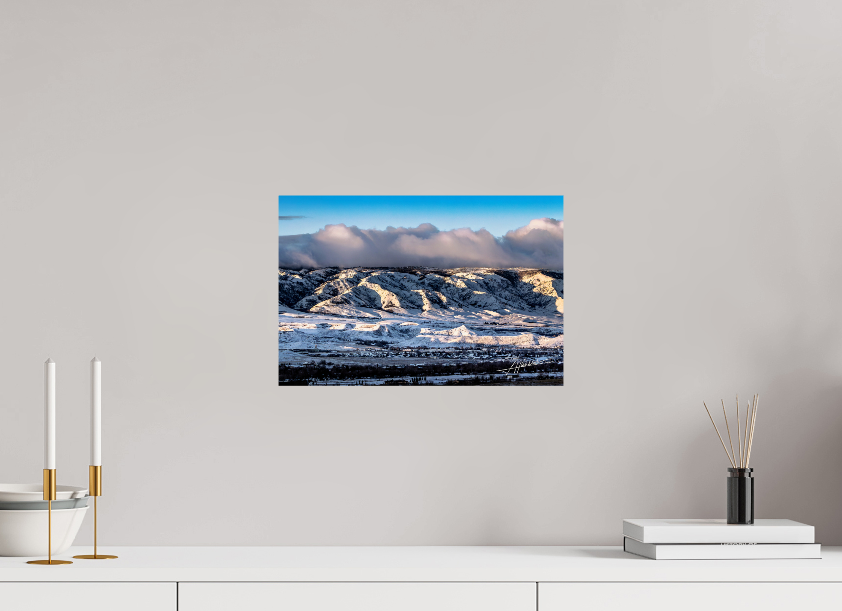 15 x 10″, ChromaLuxe HD Metal Sunset After a Snow Storm