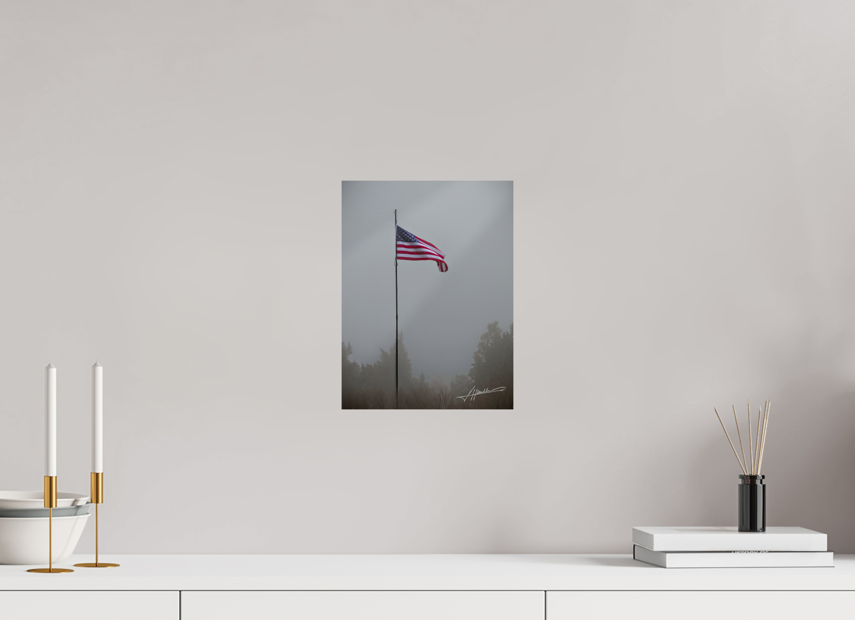 9 x 12″, Photo Print On Fujiflex High Gloss Flag in the Breeze