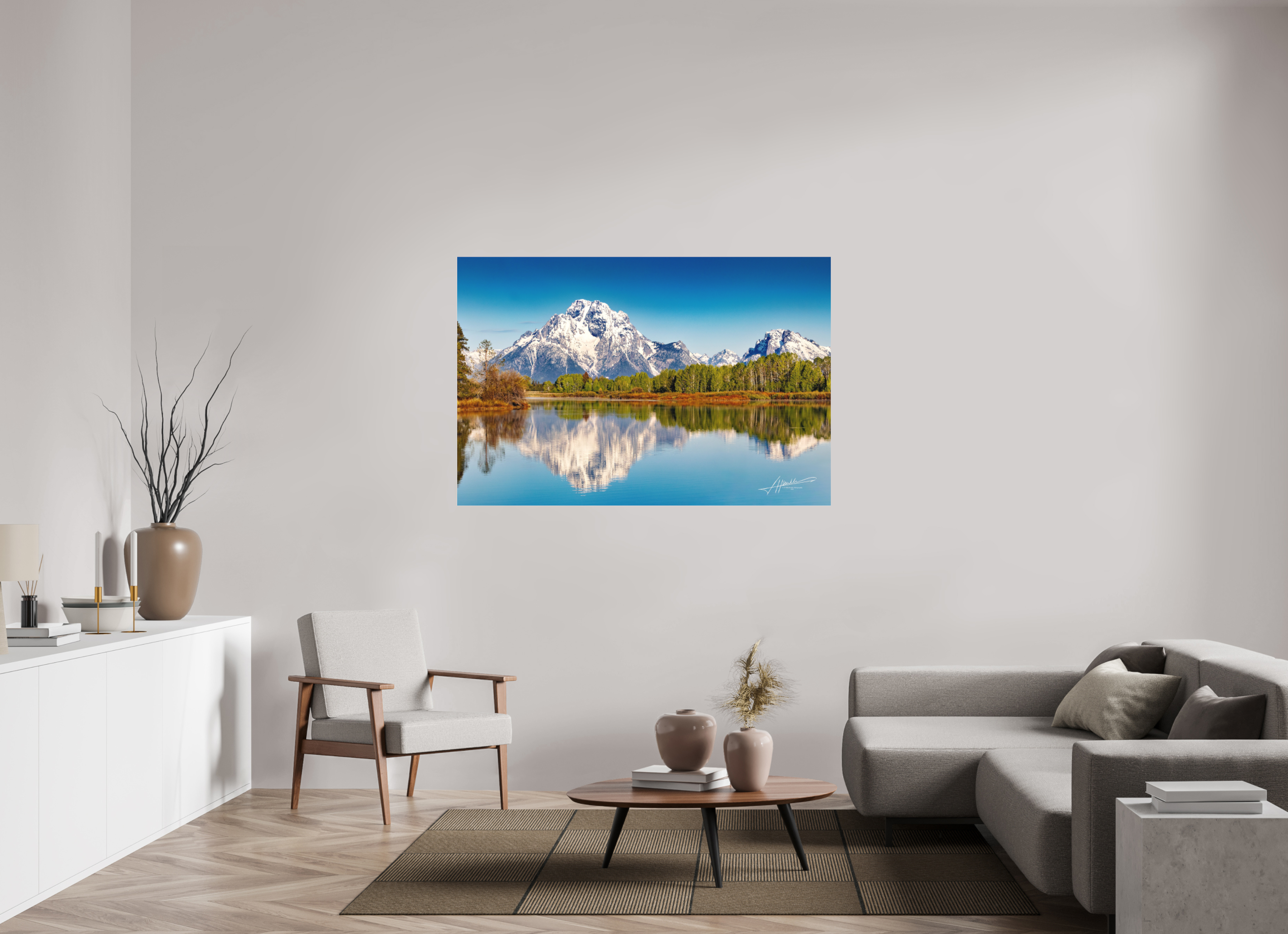 60 x 40″, Fine Pigment Under Acrylic Serene Reflection