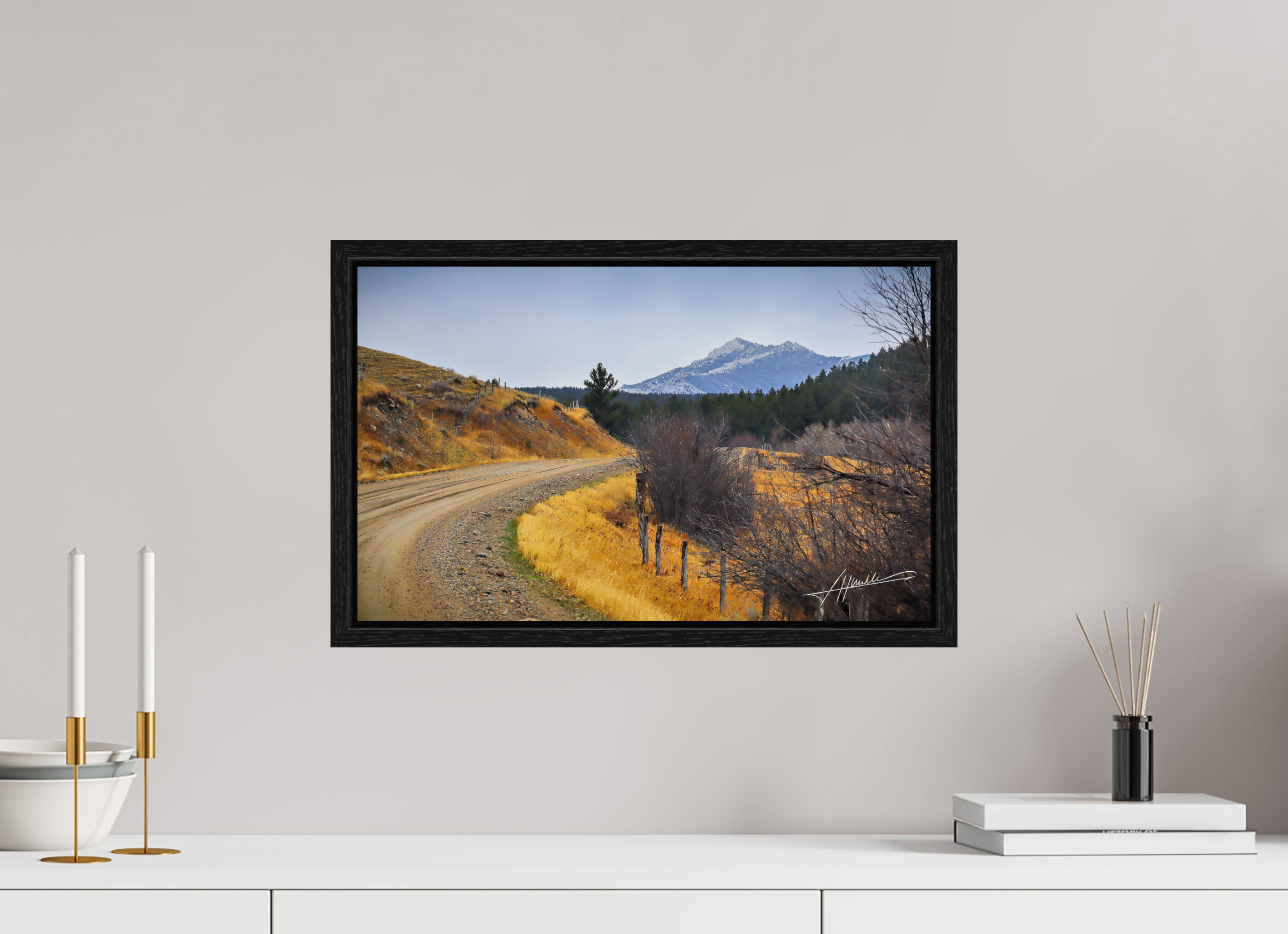 19.4 x 12″, Floater Frame The Road to Adventure