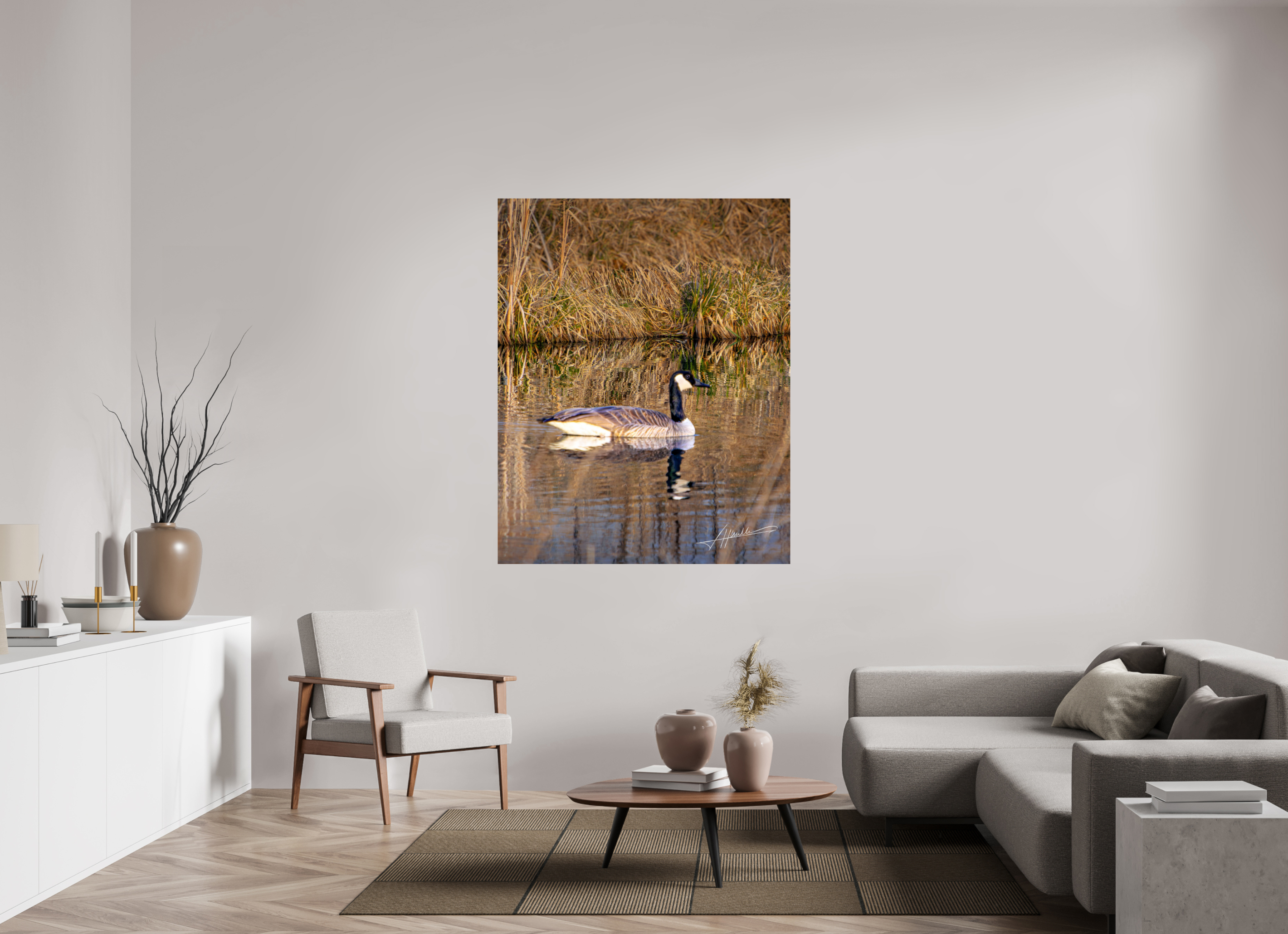 47 x 58.7″, ChromaLuxe HD Metal A Swimming Reflection