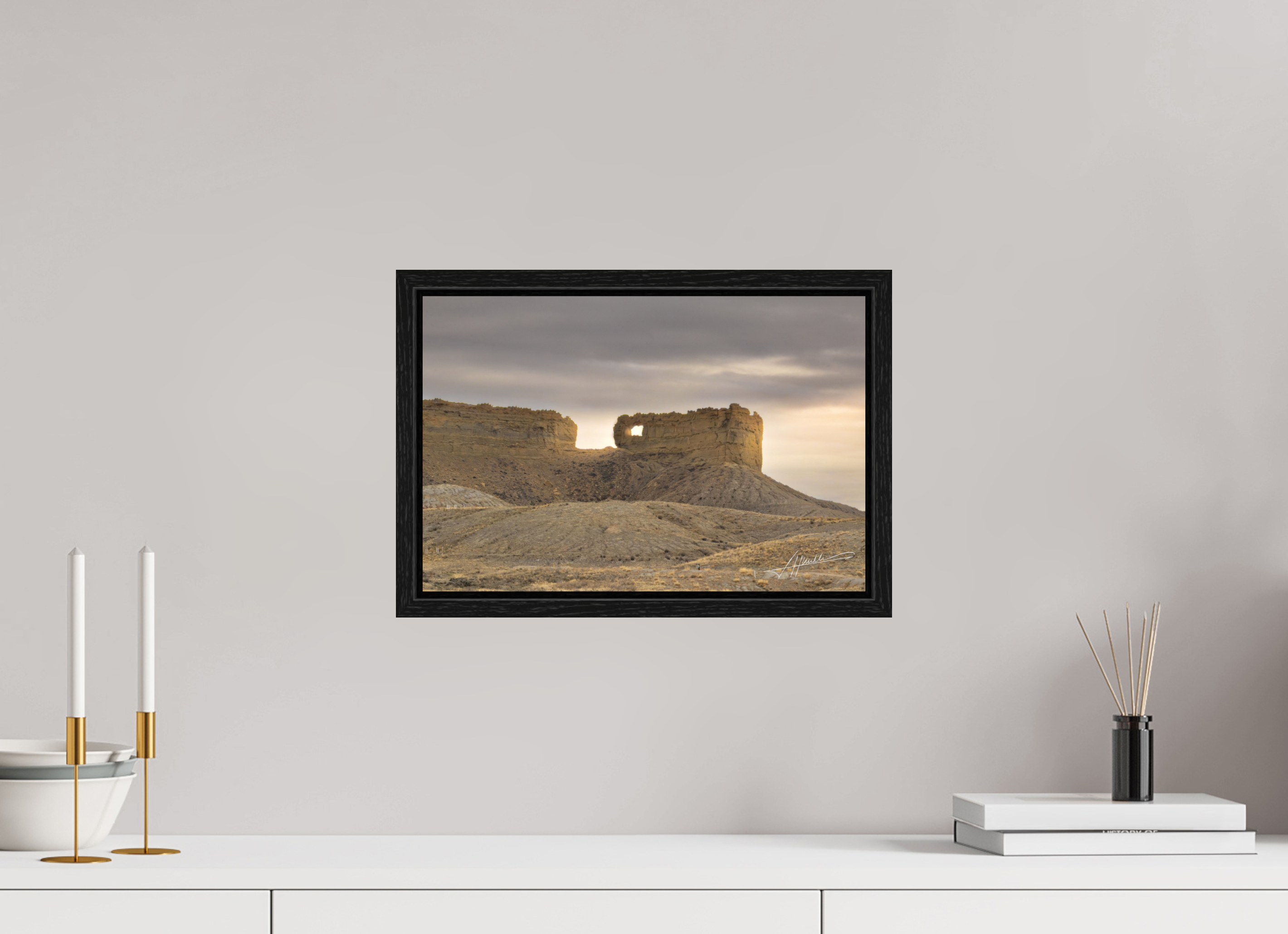 15 x 10″, Floater Frame Sun on the Buttes