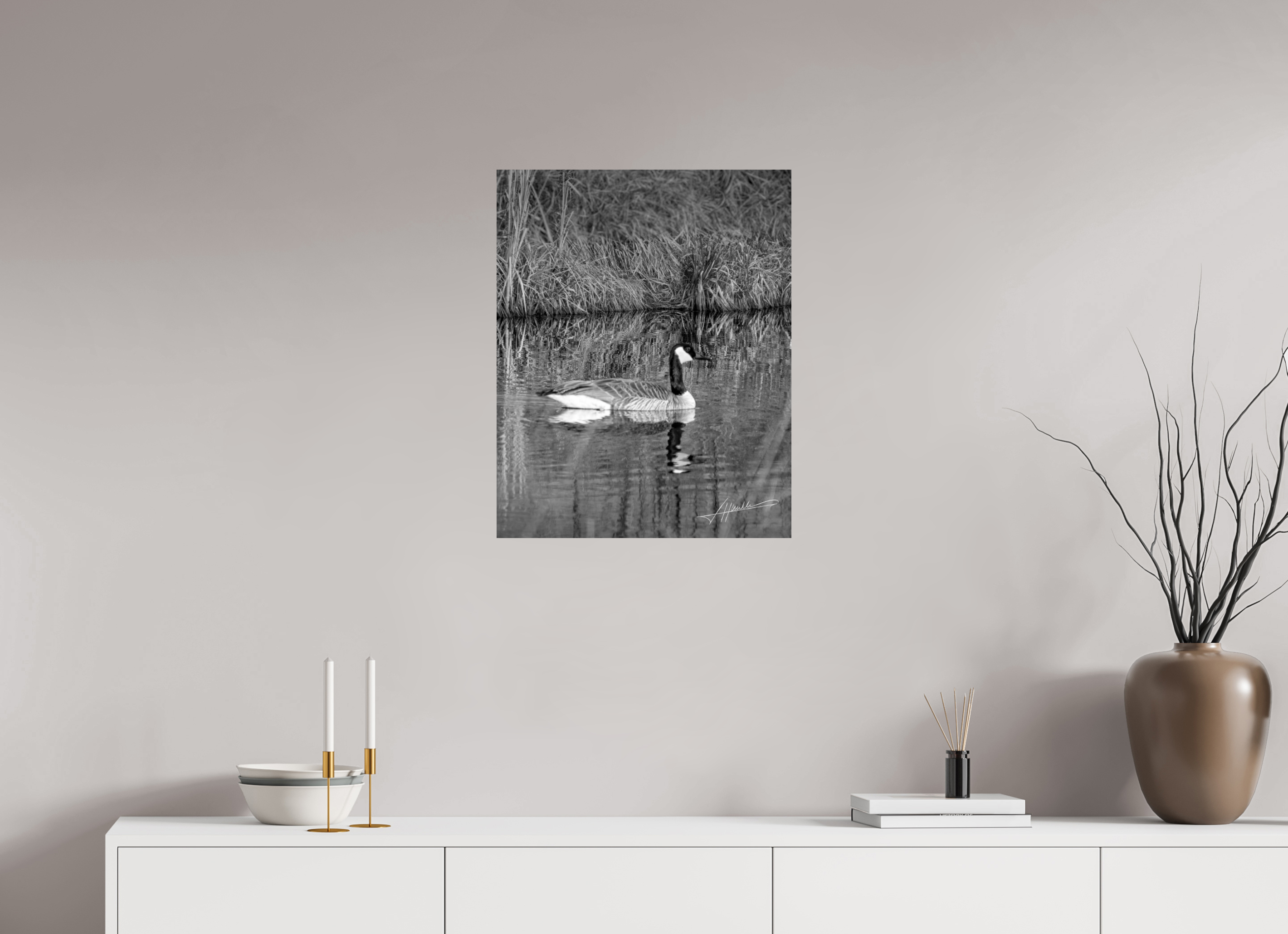 20 x 25″, Photo Print On Ilford Baryta Paper A Swimming Reflection