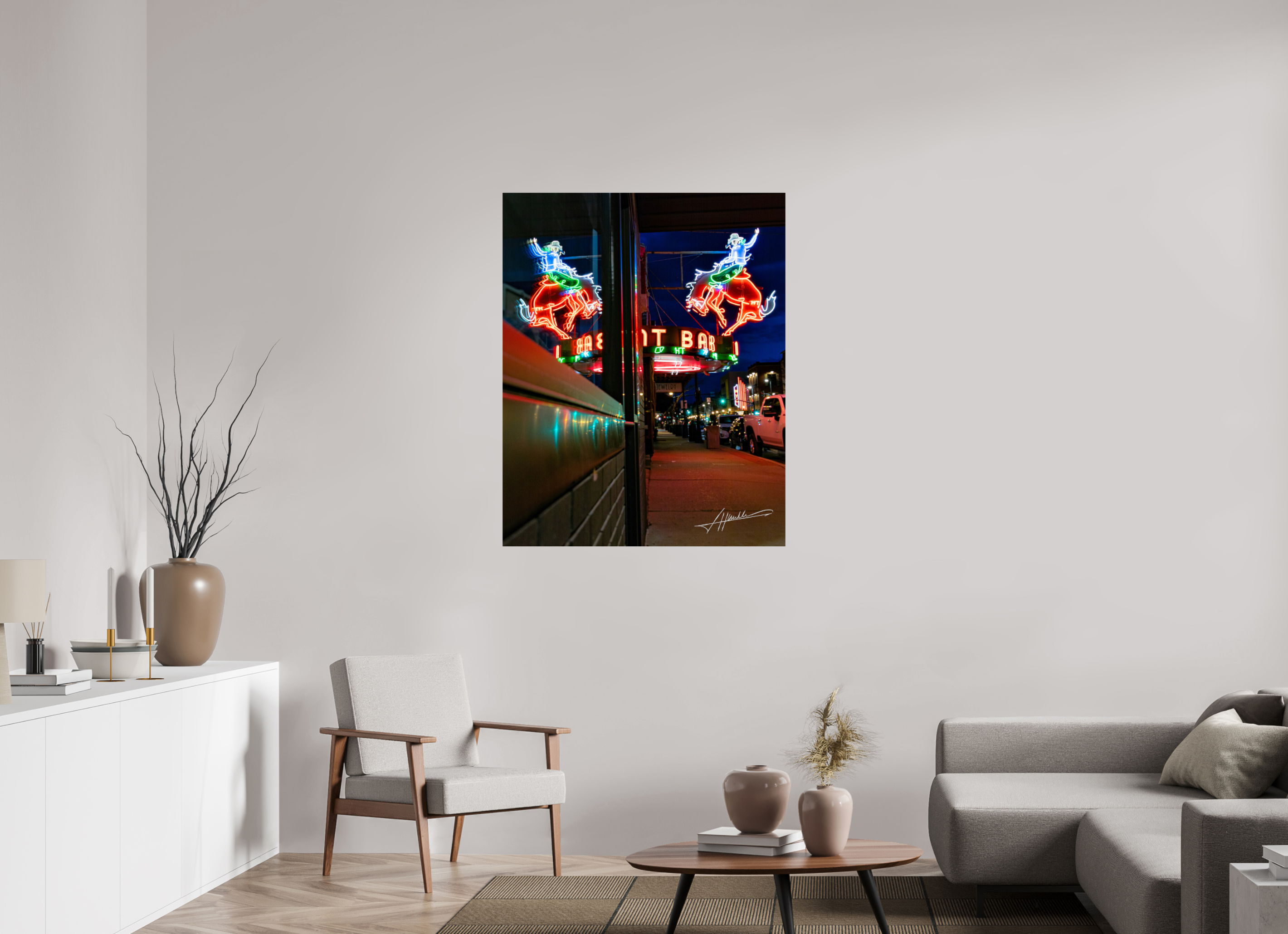 36 x 45″, Fine Art Dibond Mint Bar Sherridan