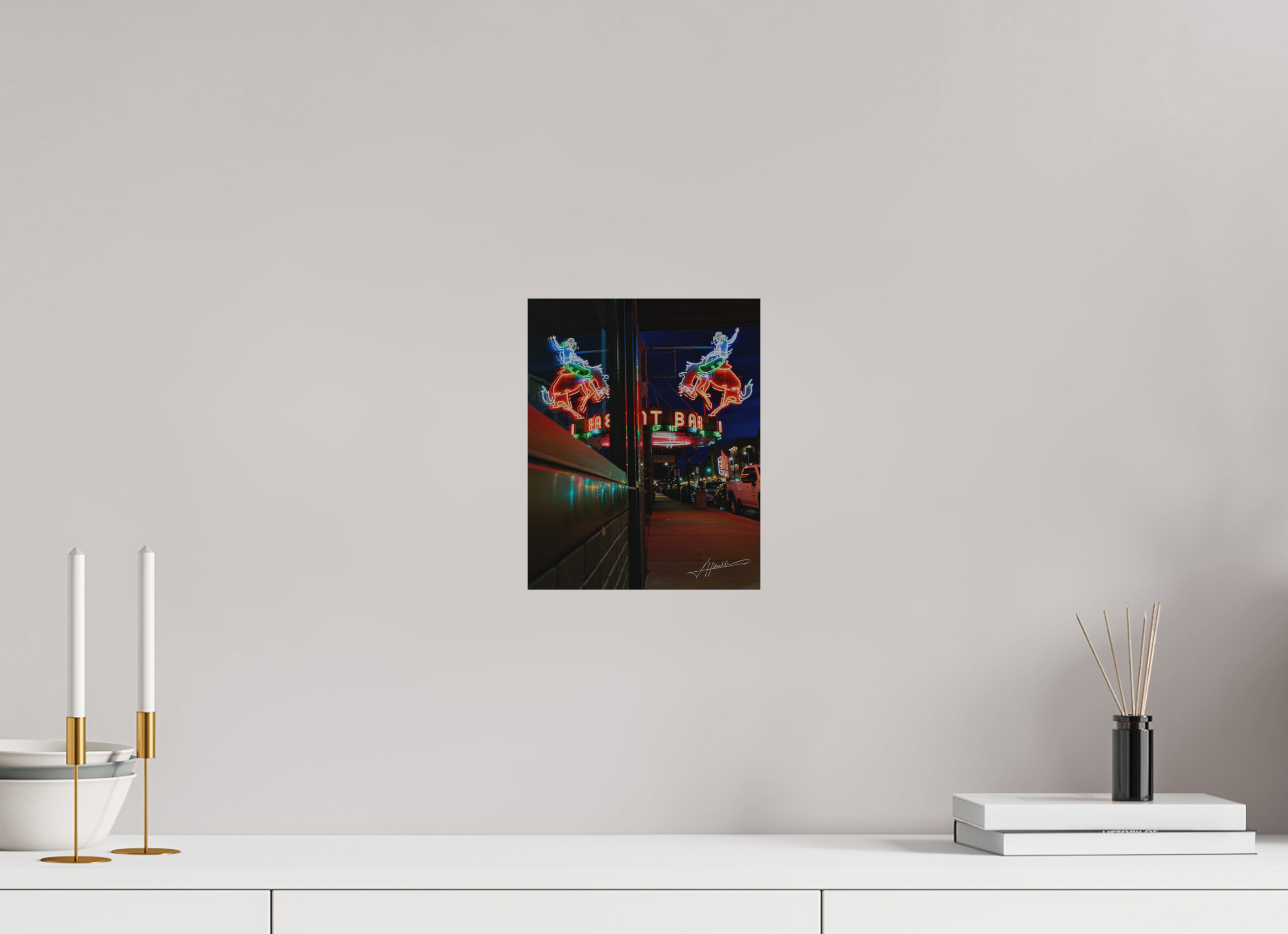 8 x 10″, Direct Brushed Aluminum Mint Bar Sherridan