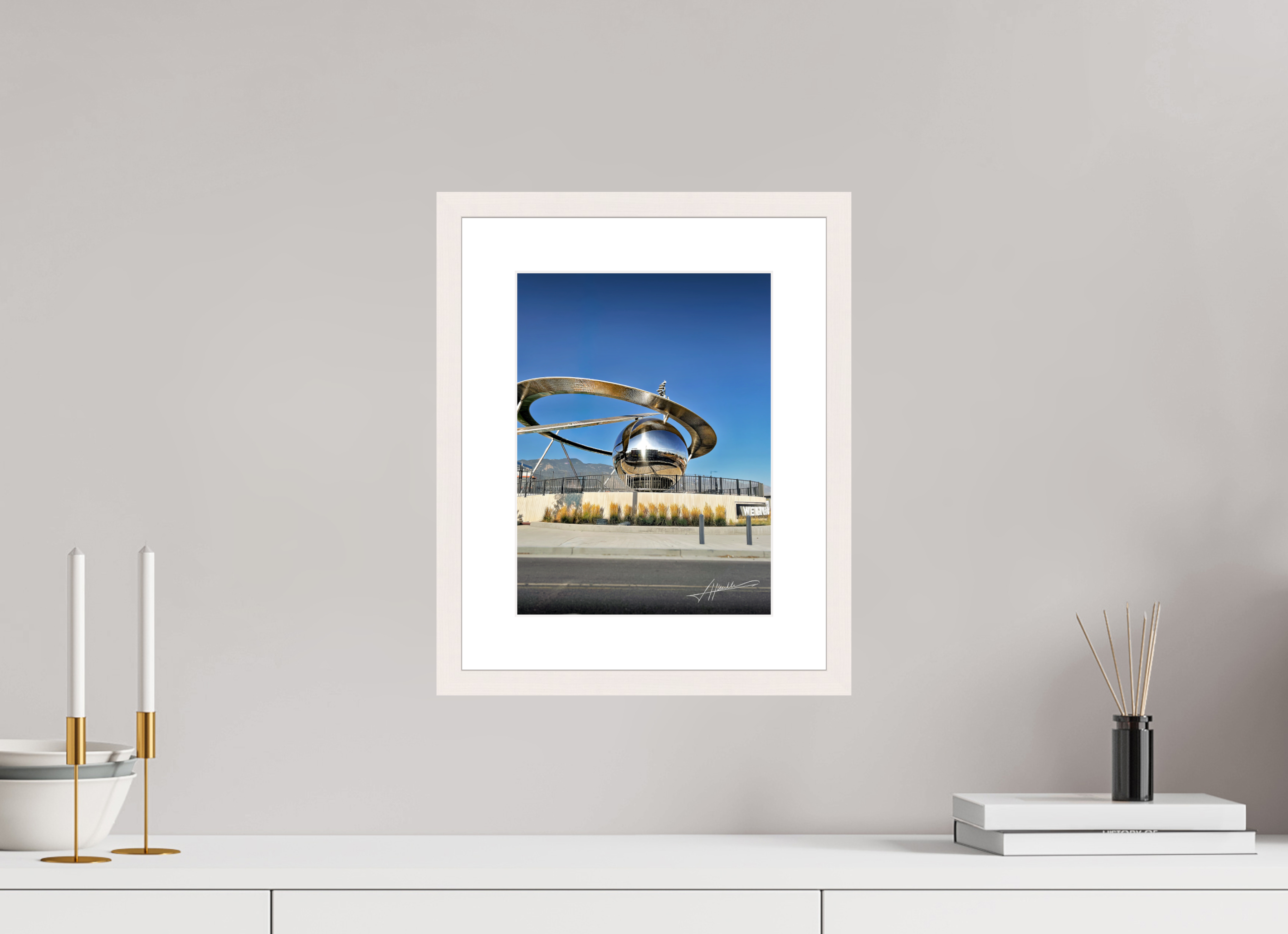 9 x 12″, Solid Wood Frame with Passe-partout Epicenter Sculpture