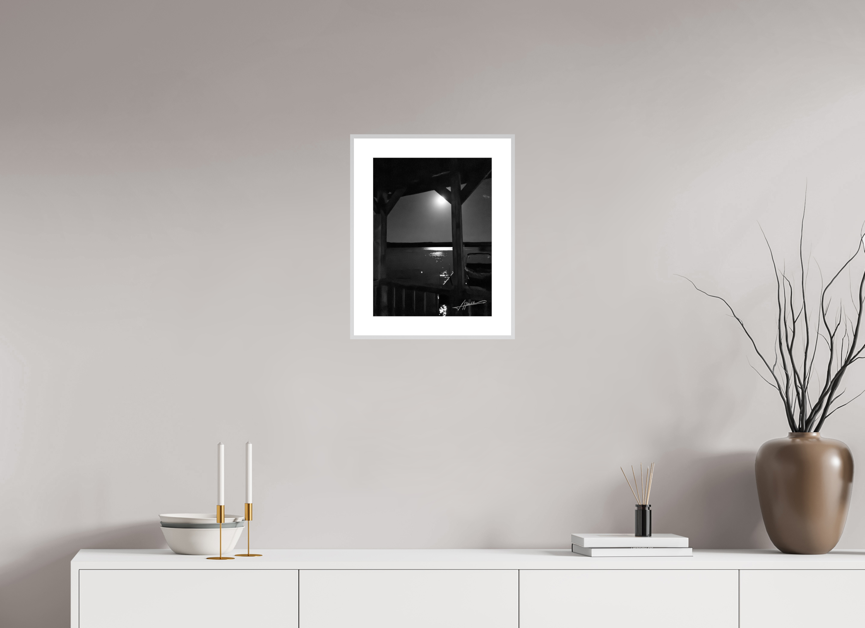 12 x 16″, Changeable Magnetic Frame A Night on the Water