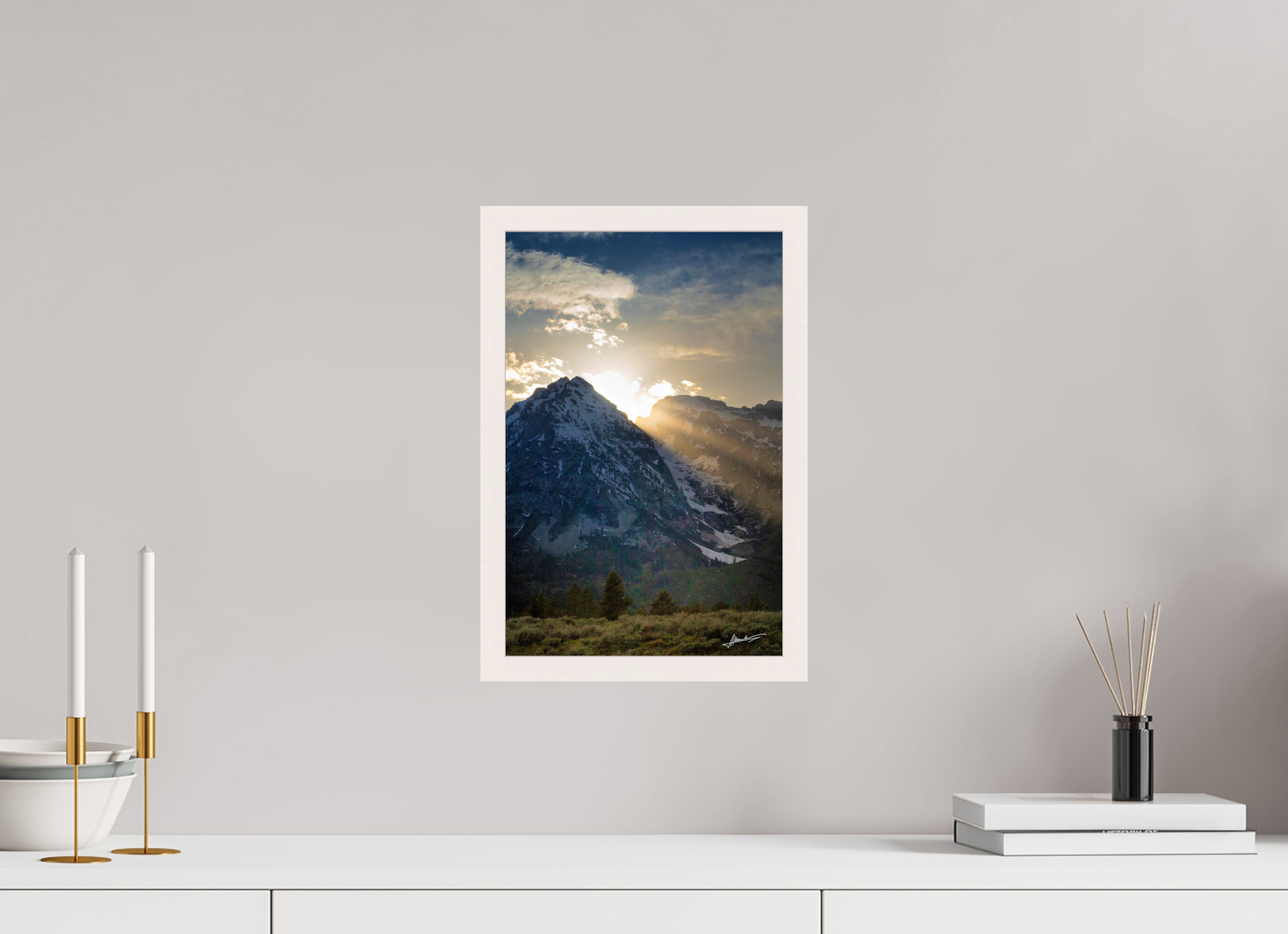 10 x 15″, Gallery Frame Light on the Valley