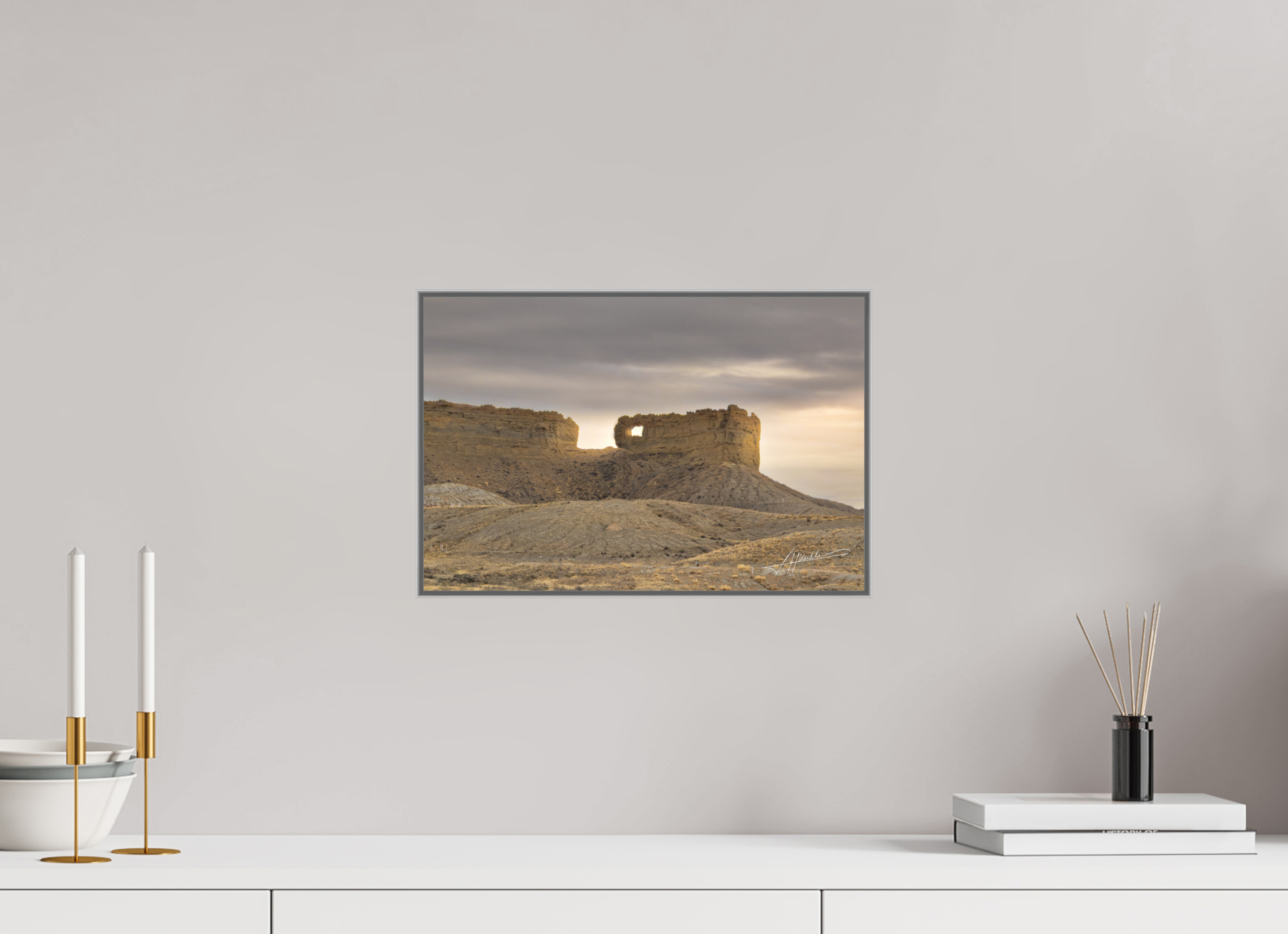 15 x 10″, Aluminum ArtBox Sun on the Buttes