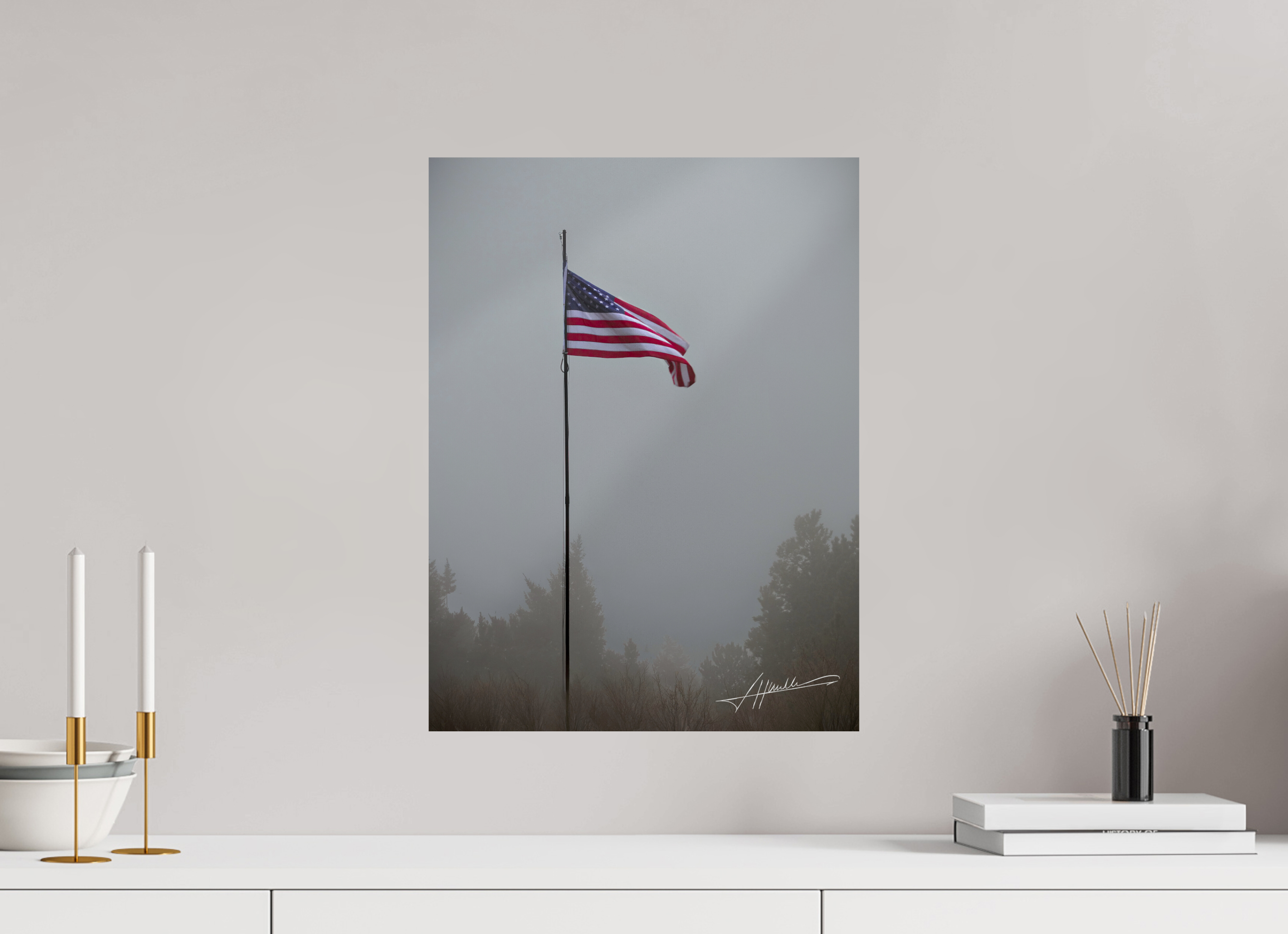 15 x 20″, Fine Art Print Flag in the Breeze
