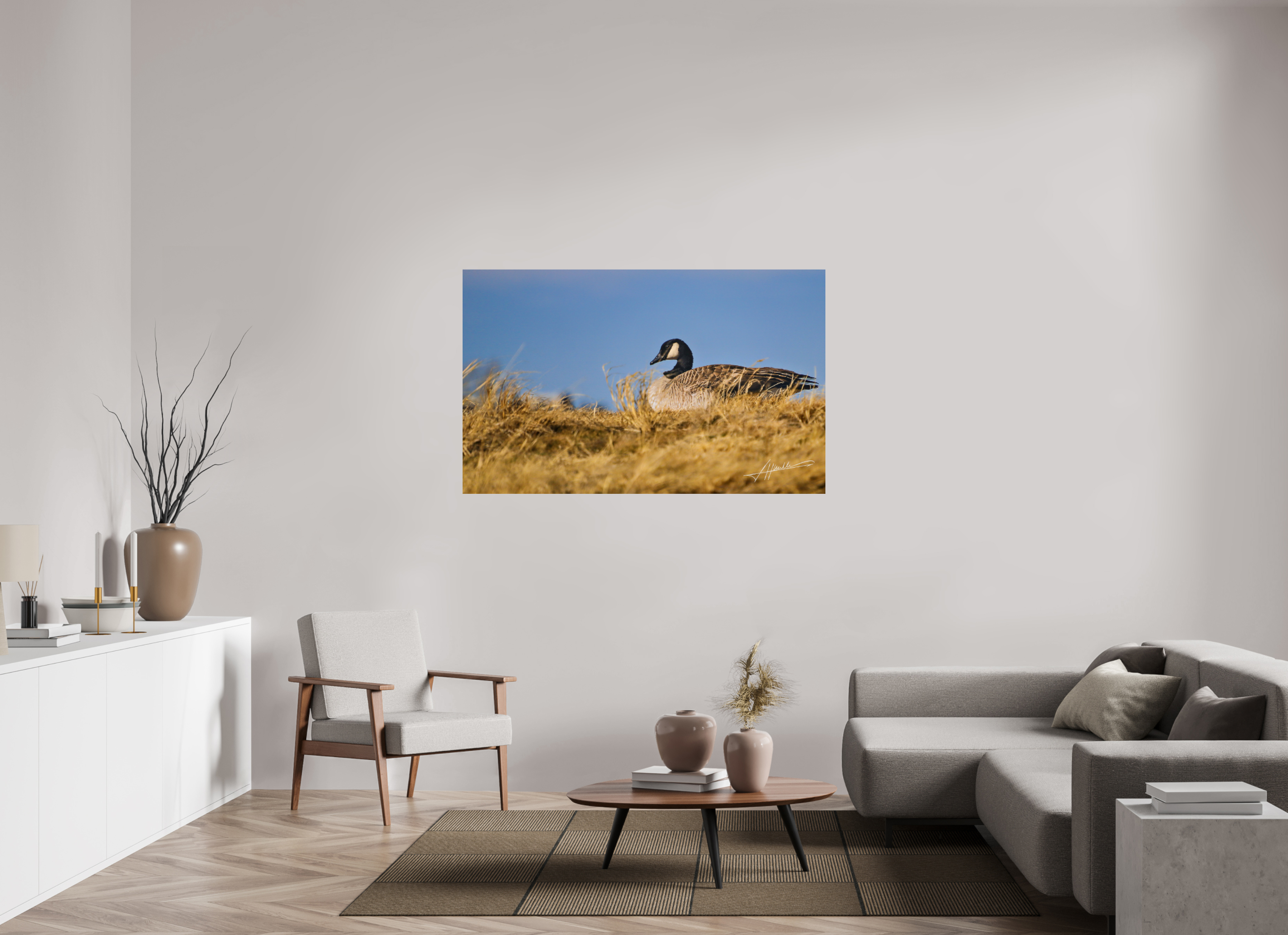 58.3 x 36″, Fine Art Dibond The Nesting Goose