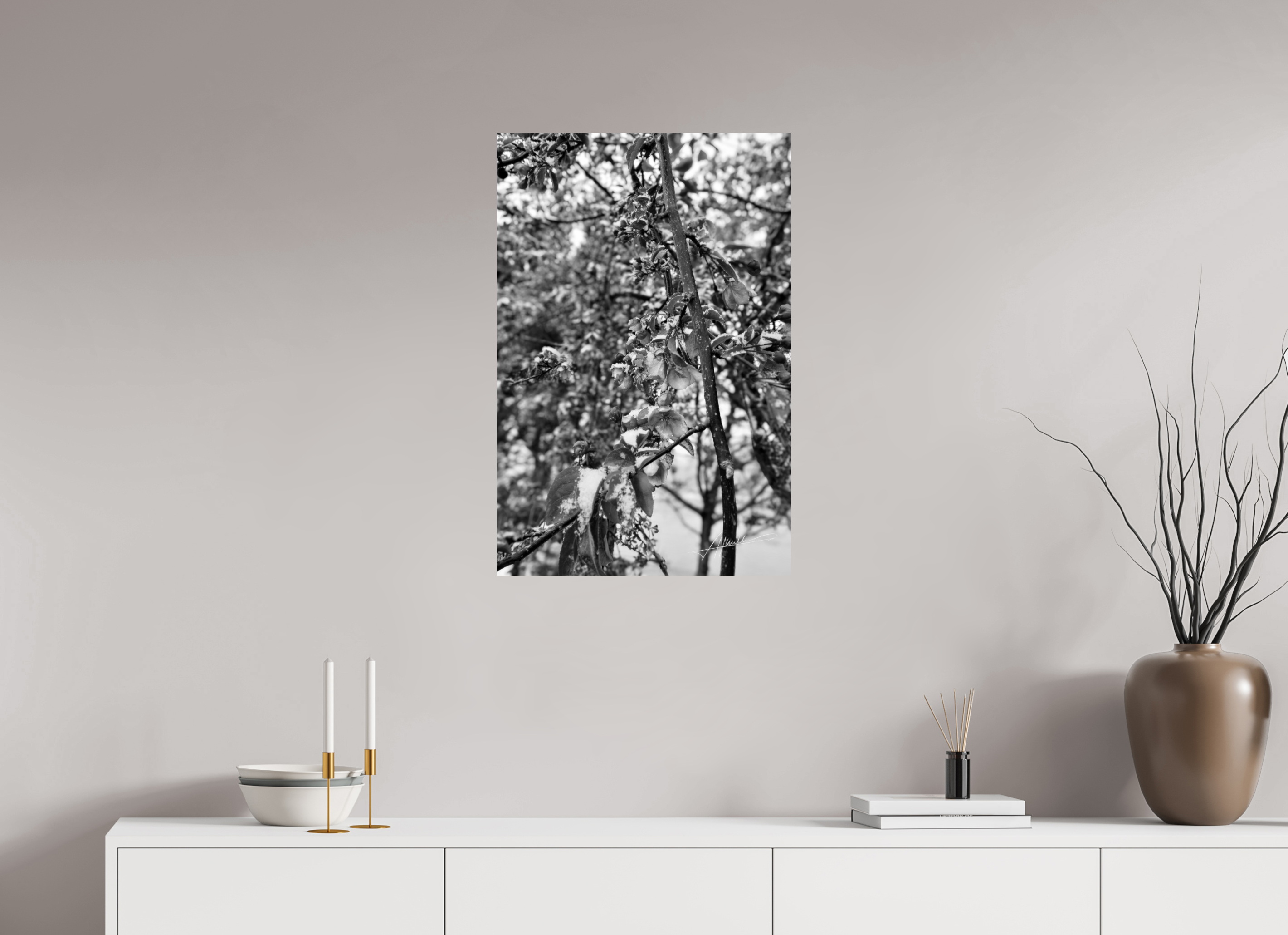 20 x 30″, Photo Print On Ilford Baryta Paper Late Spring Snow