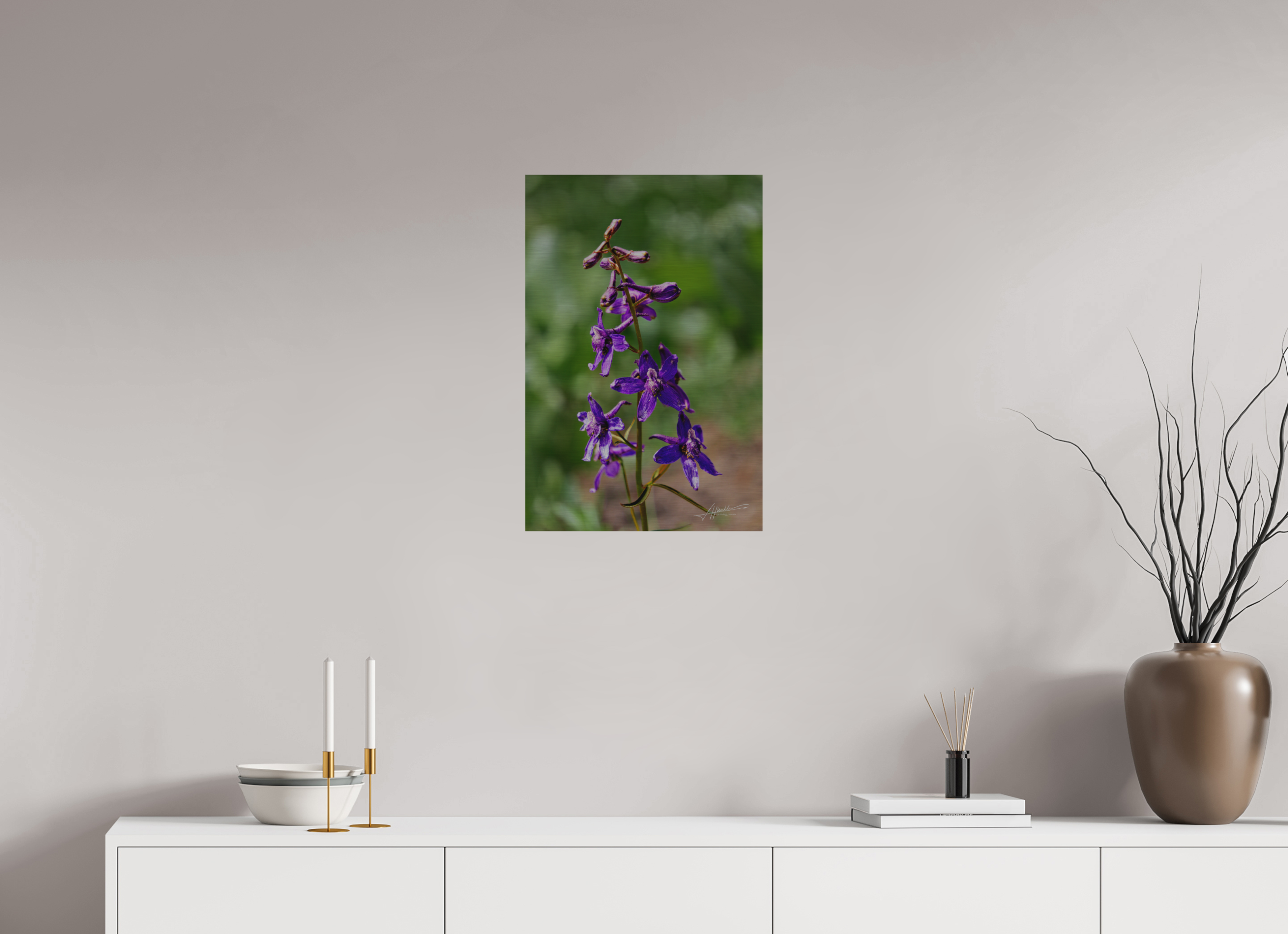 16 x 24″, Direct Brushed Aluminum Spring In Bloom