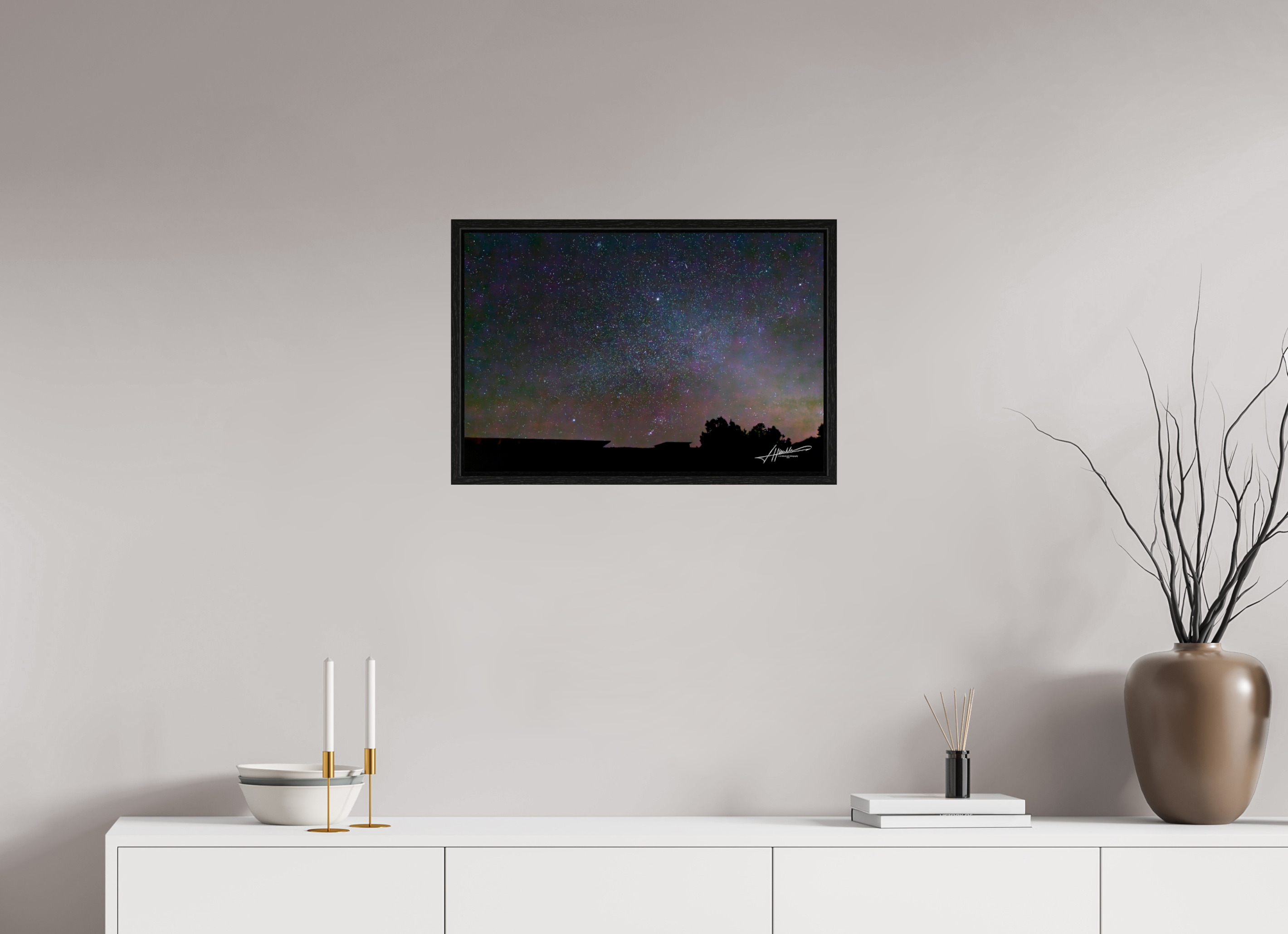 24 x 16″, Floater Frame Watching the Stars