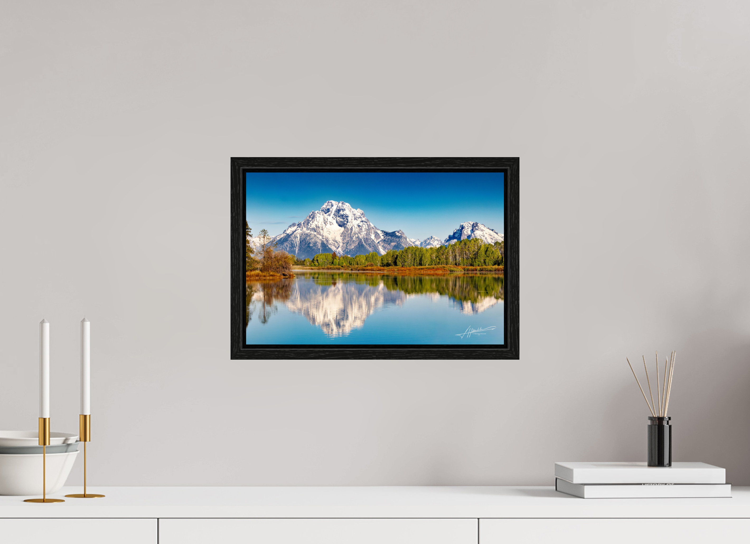 15 x 10″, Floater Frame Serene Reflection