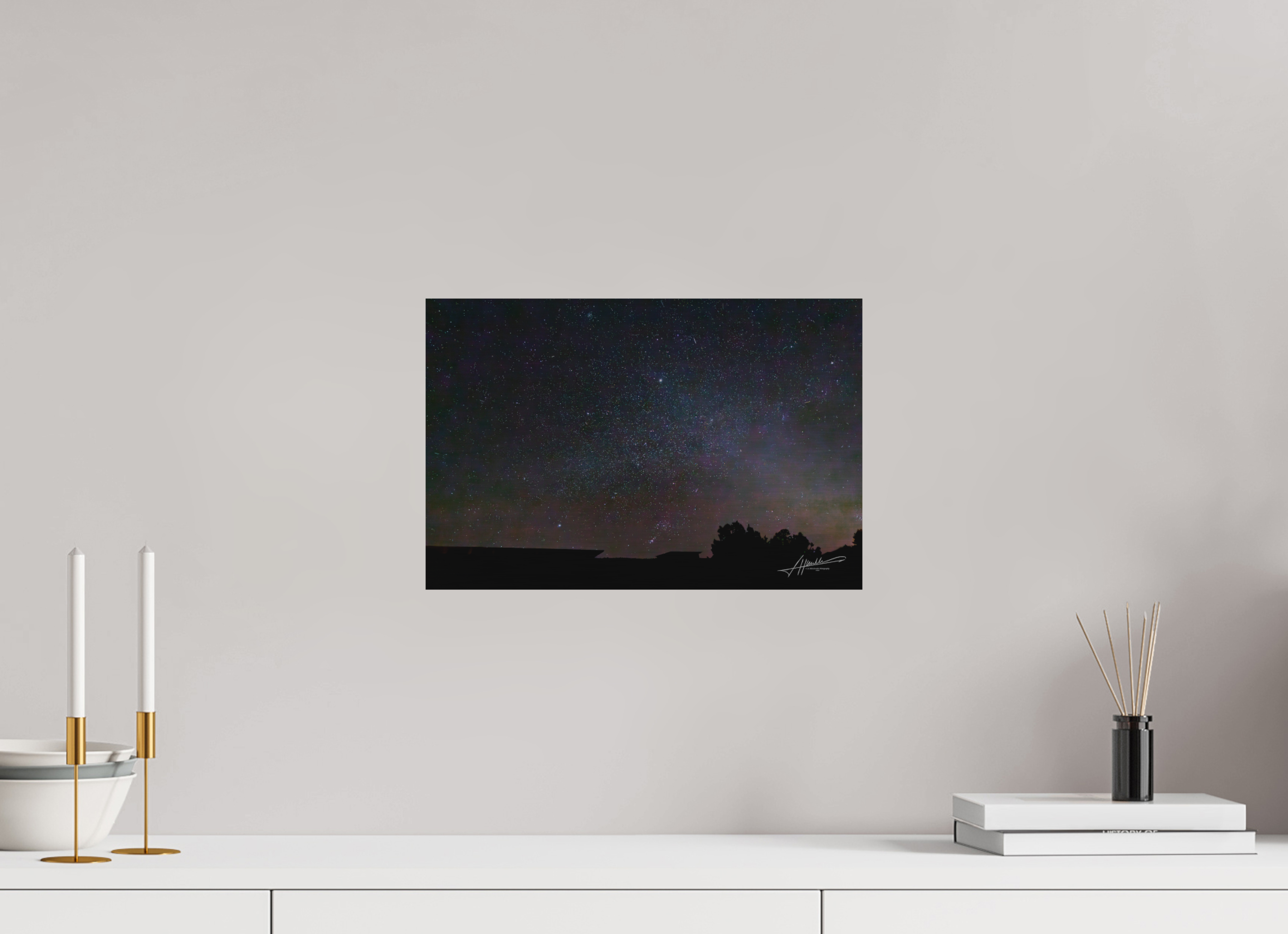 15 x 10″, Direct Brushed Aluminum Watching the Stars