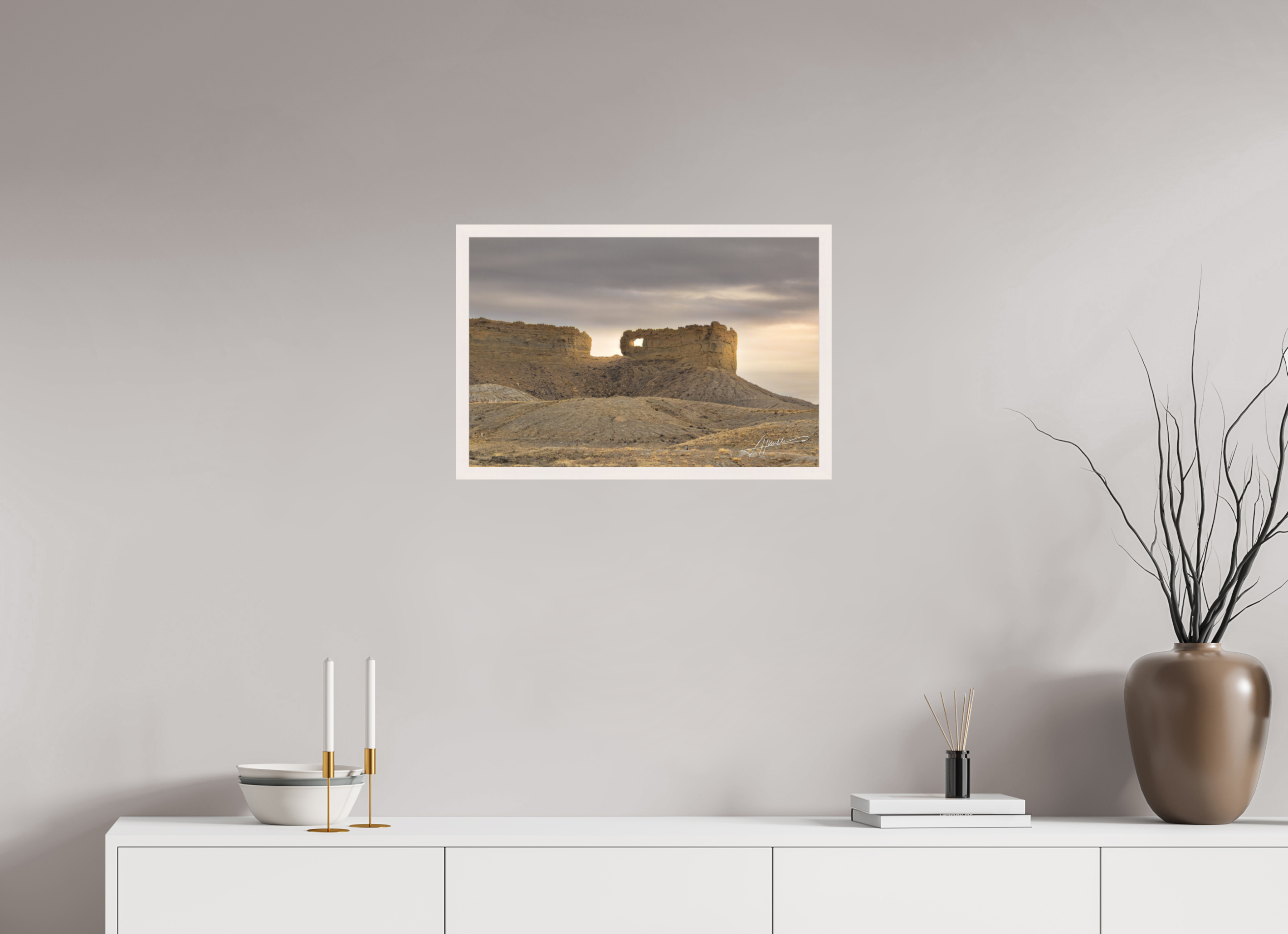 24 x 16″, Gallery Frame Sun on the Buttes