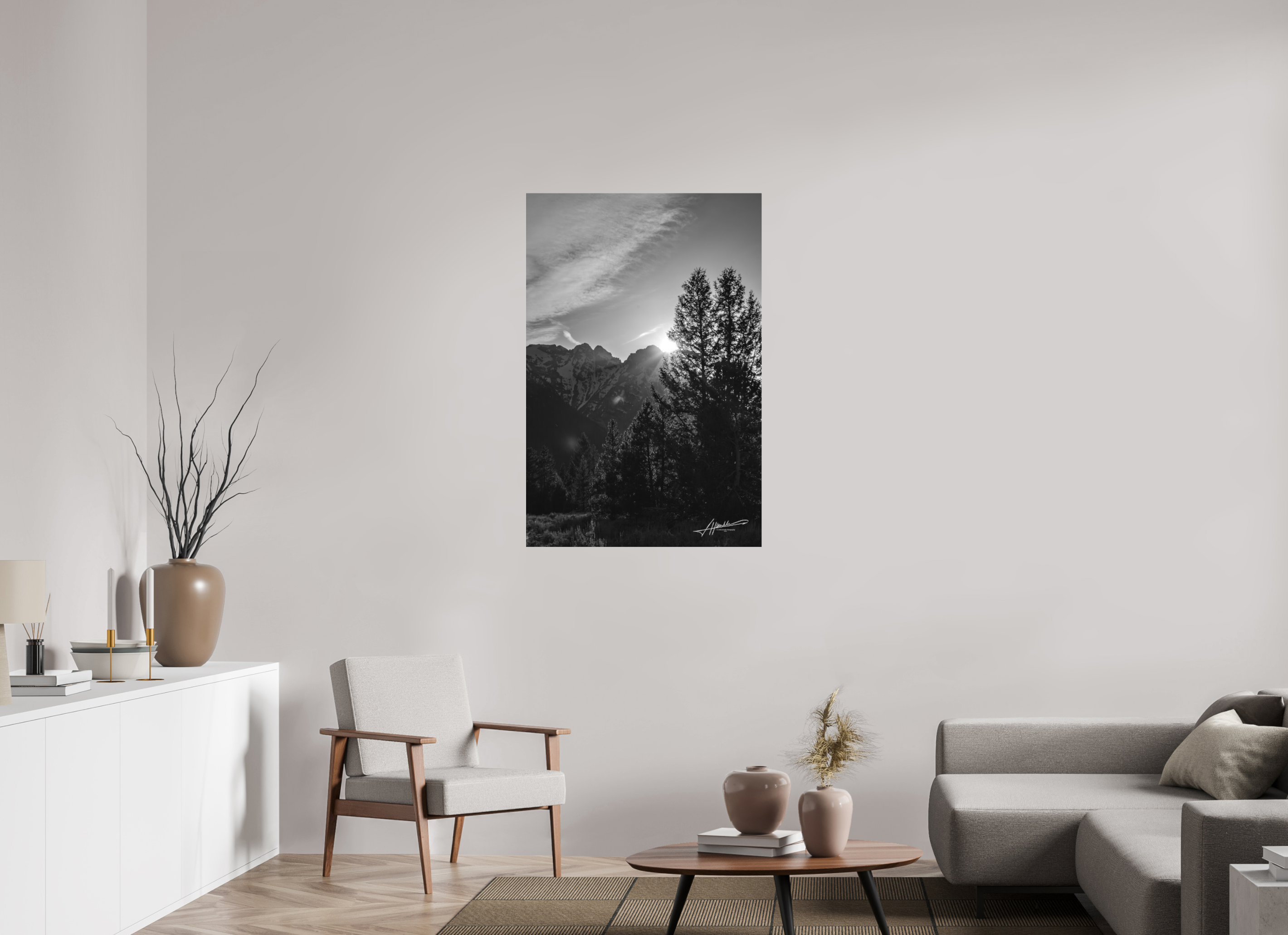30 x 45″, Ilford BW Acrylic B/W Peaks