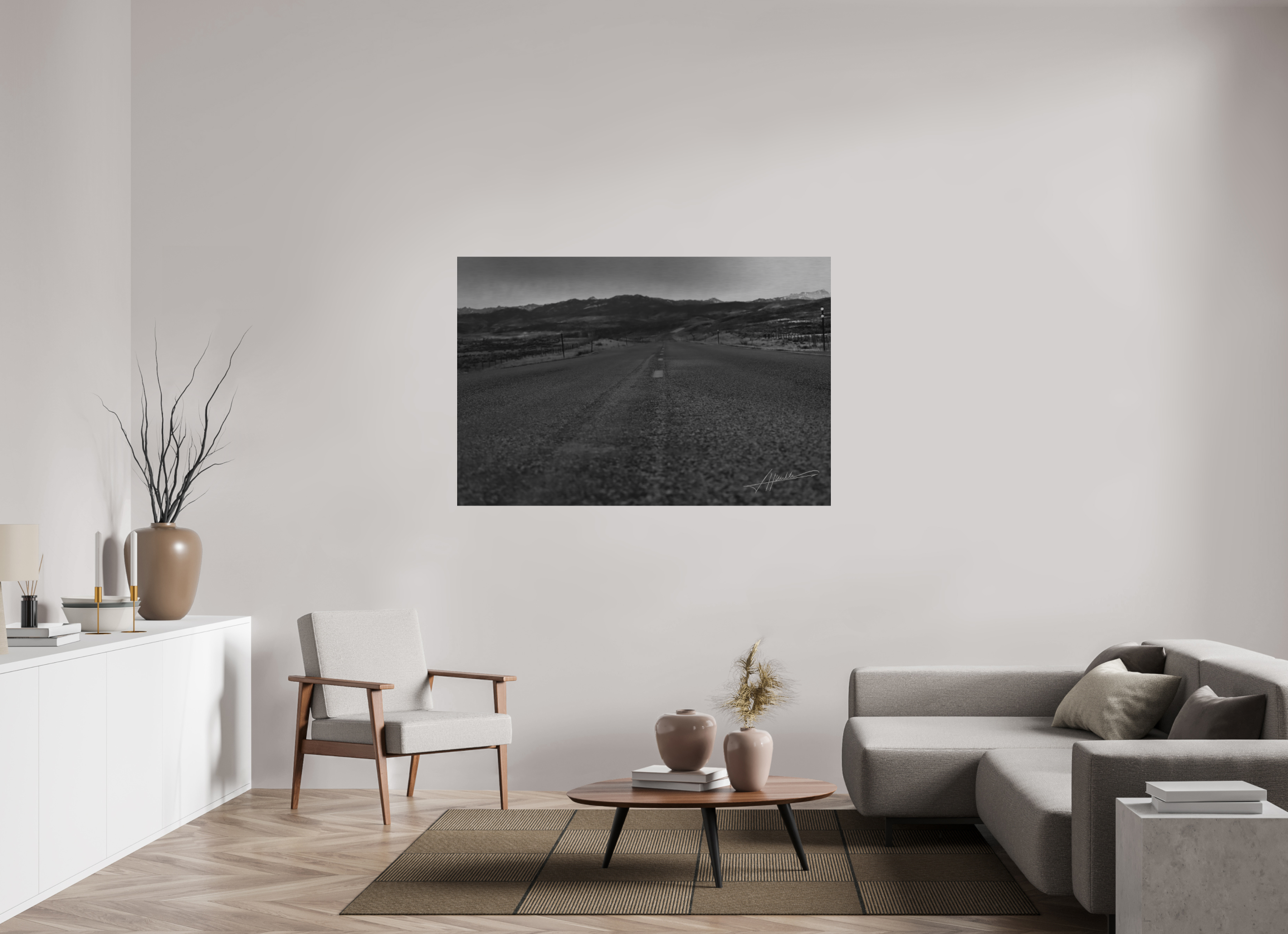 60 x 40″, Direct Brushed Aluminum Highway to the Storm