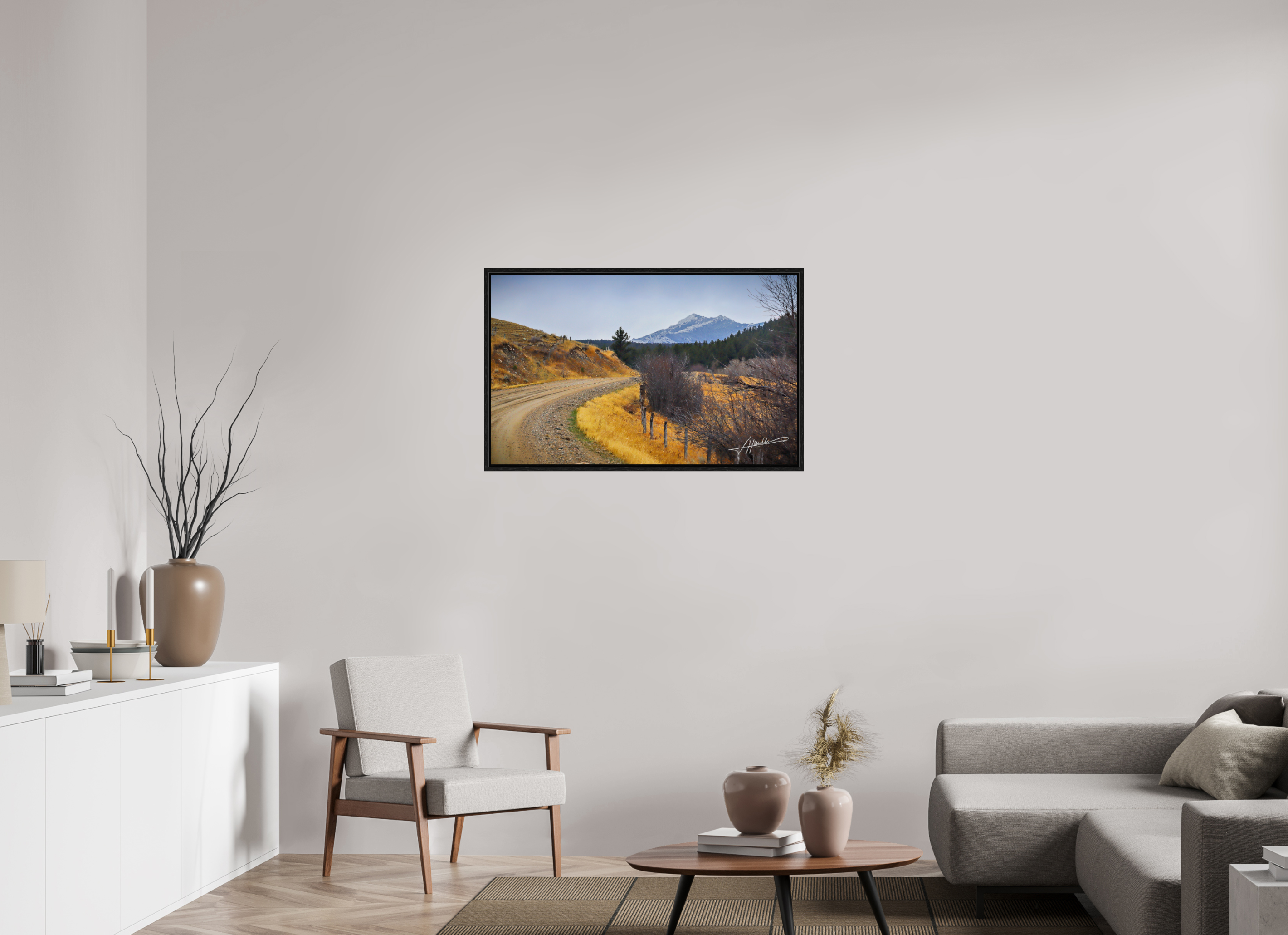 38.8 x 24″, Floater Frame The Road to Adventure