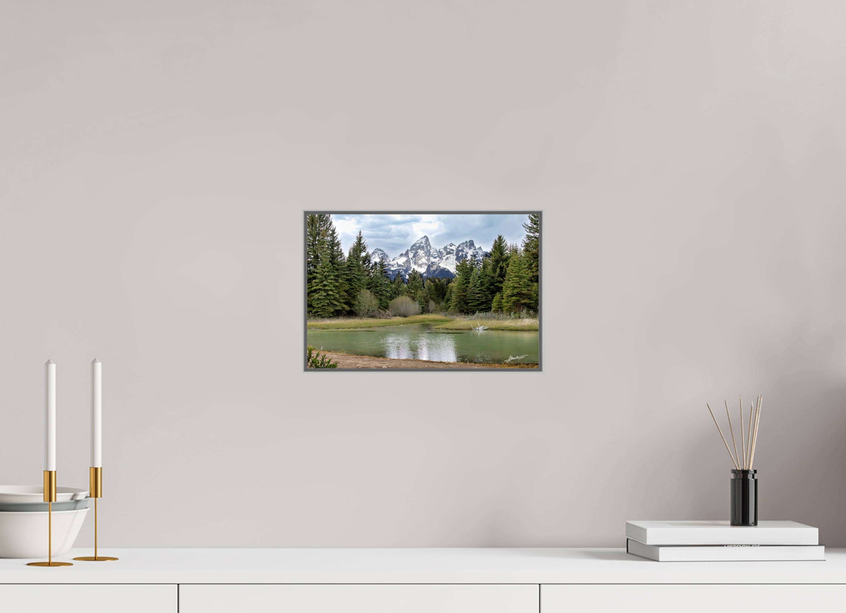 12 x 8″, Aluminum ArtBox Mountain Reflection