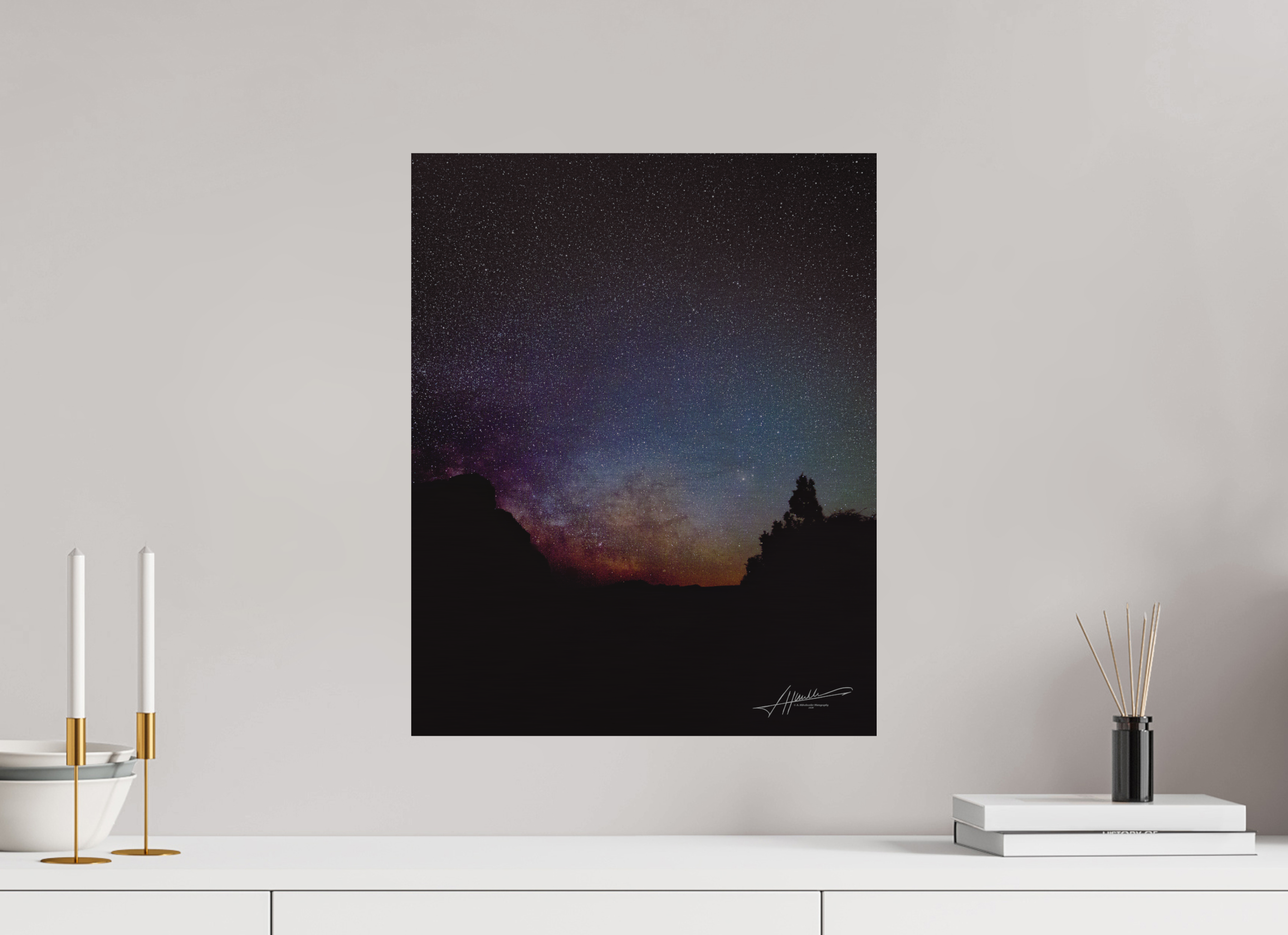 16 x 20″, Direct Brushed Aluminum Eye of the Milky Way