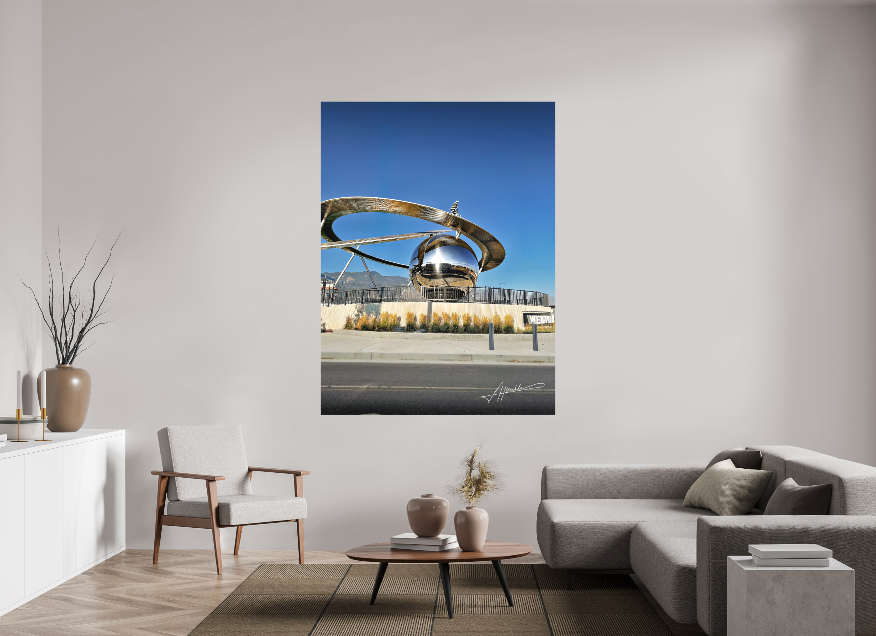 54 x 72″, Metal Dibond Epicenter Sculpture