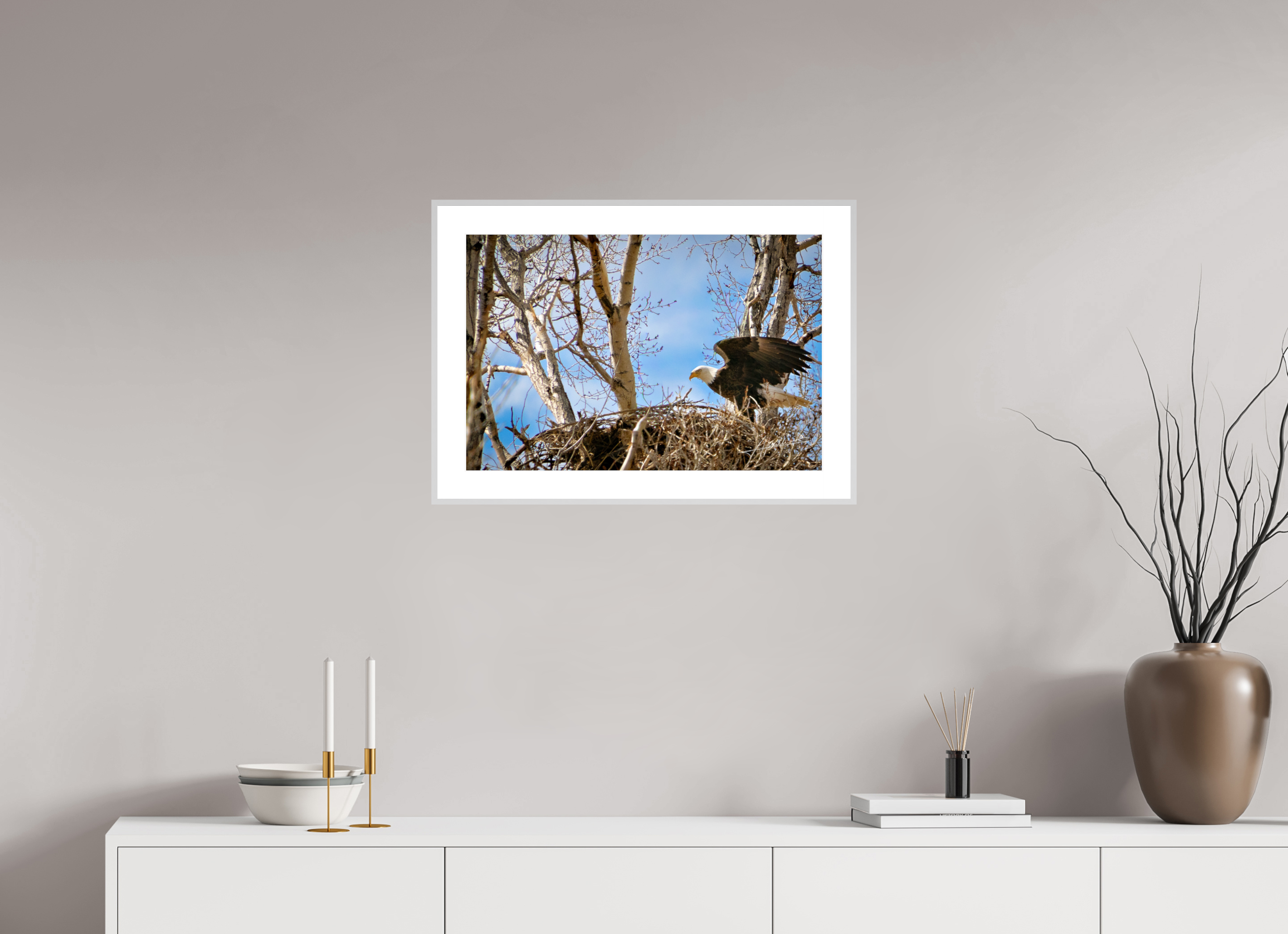 24 x 16″, Changeable Magnetic Frame The Eagles Nest