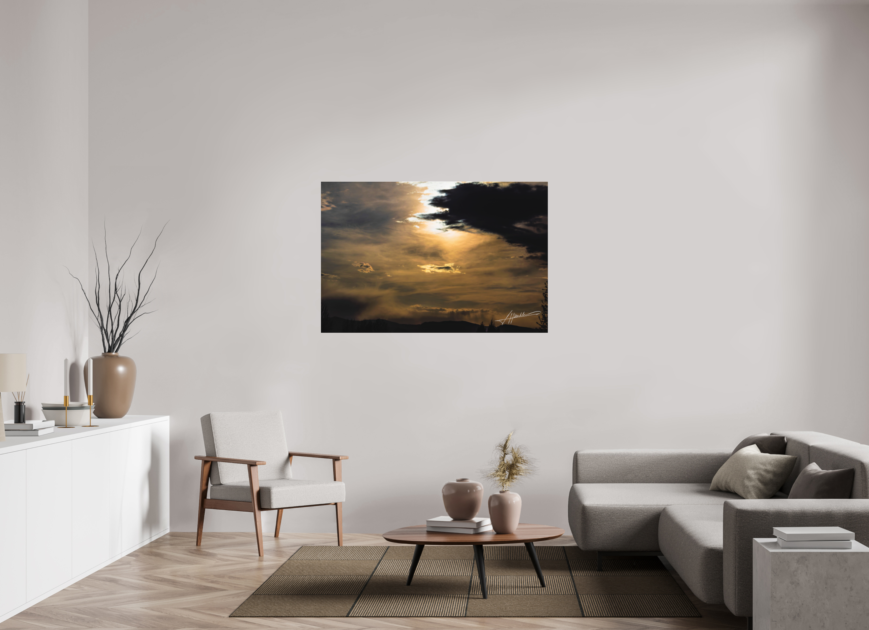 54 x 36″, Fine Pigment Under Acrylic Silver Lining