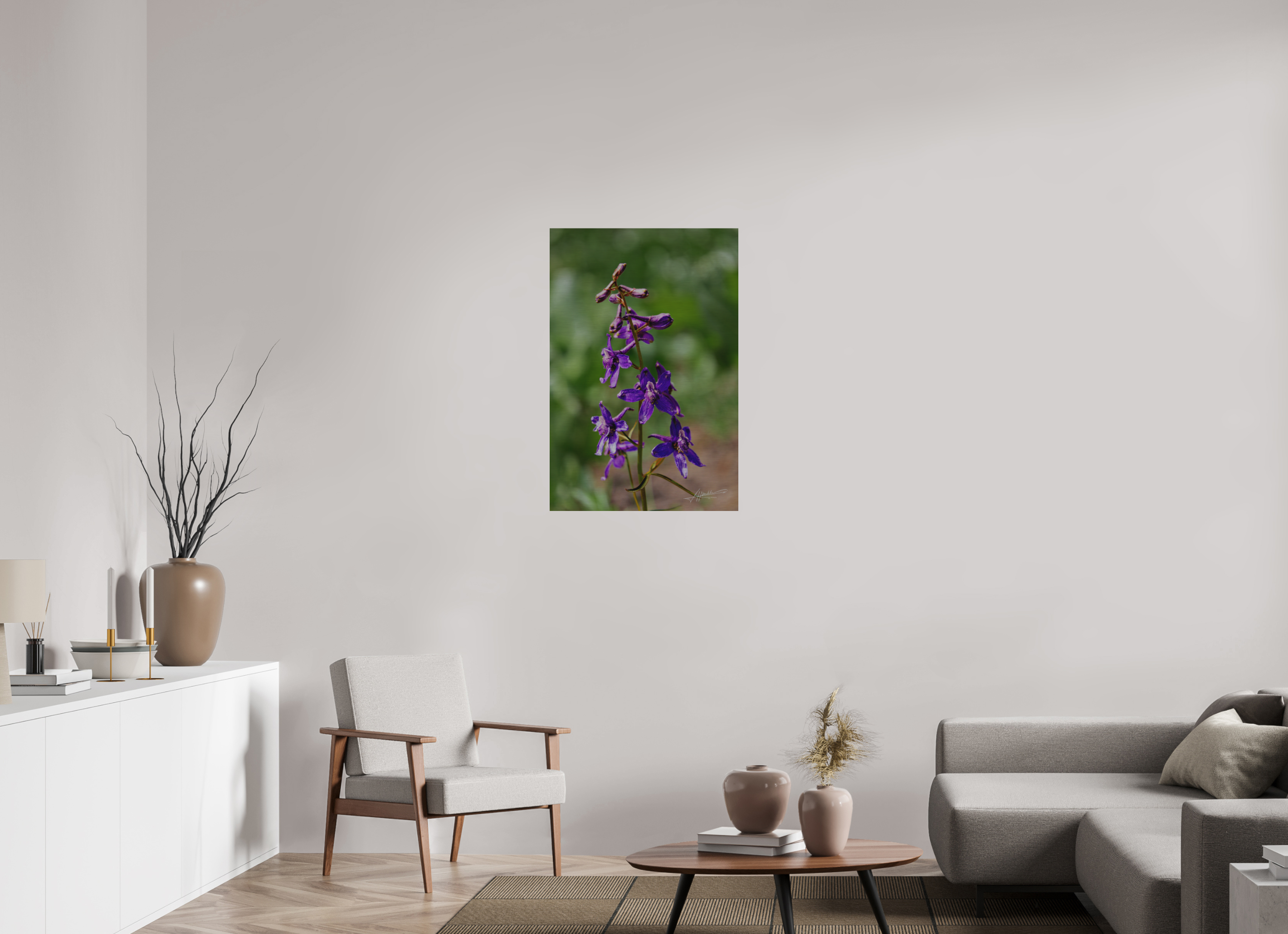 24 x 36″, Direct Brushed Aluminum Spring In Bloom
