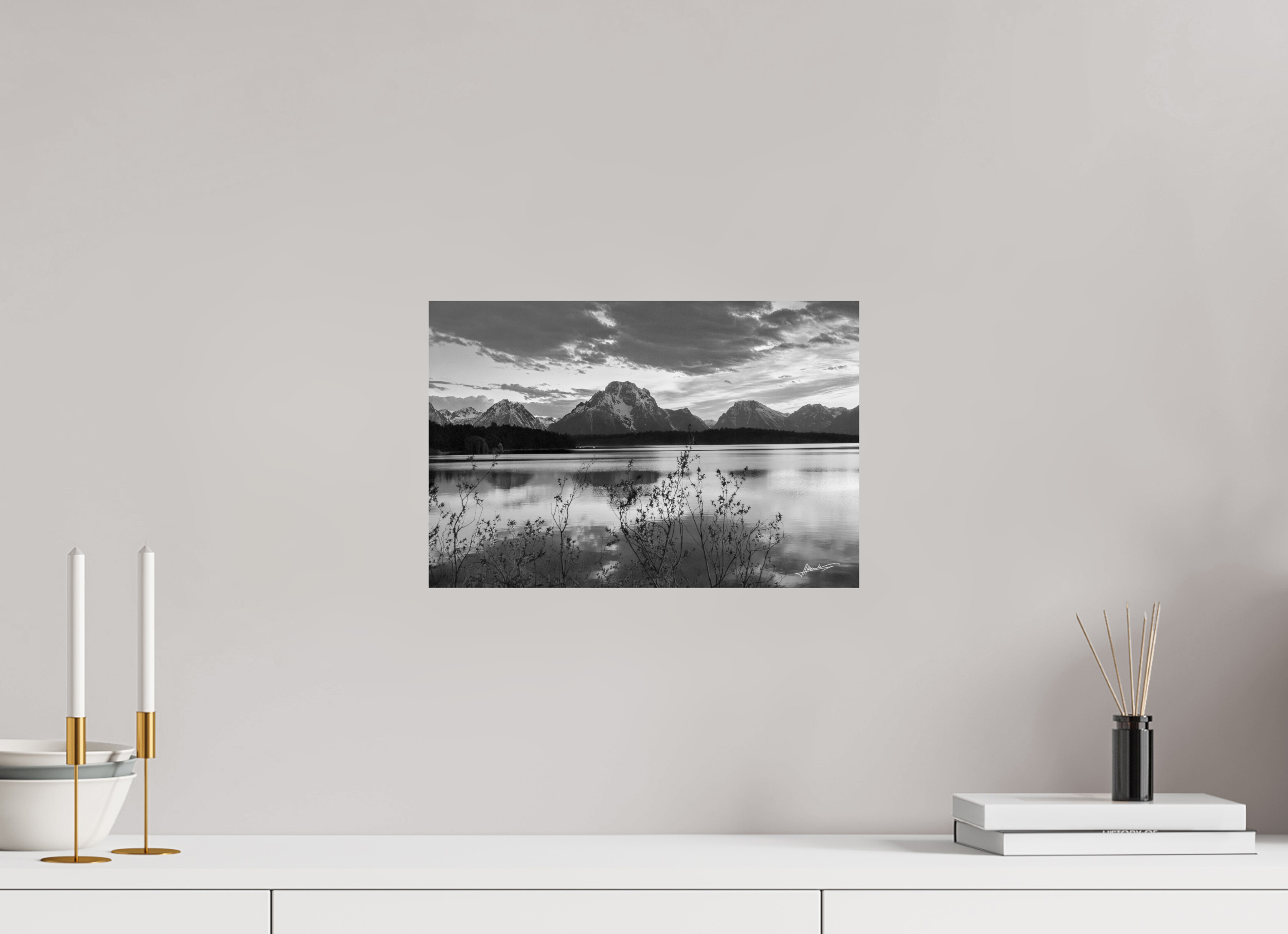 15 x 10″, Photo Print On Ilford Baryta Paper Sunset on Jackson Lake