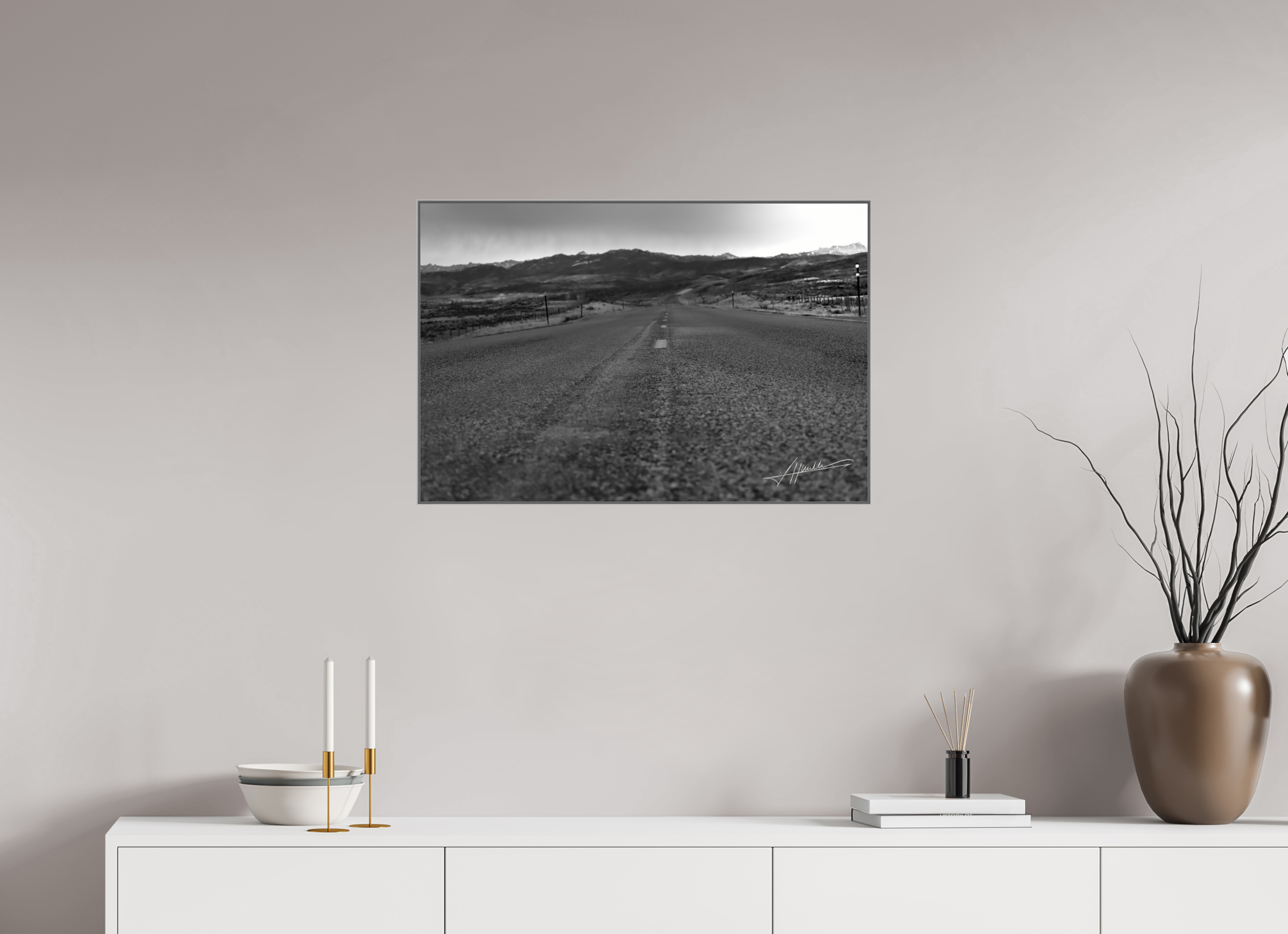 30 x 20″, Aluminum ArtBox Highway to the Storm