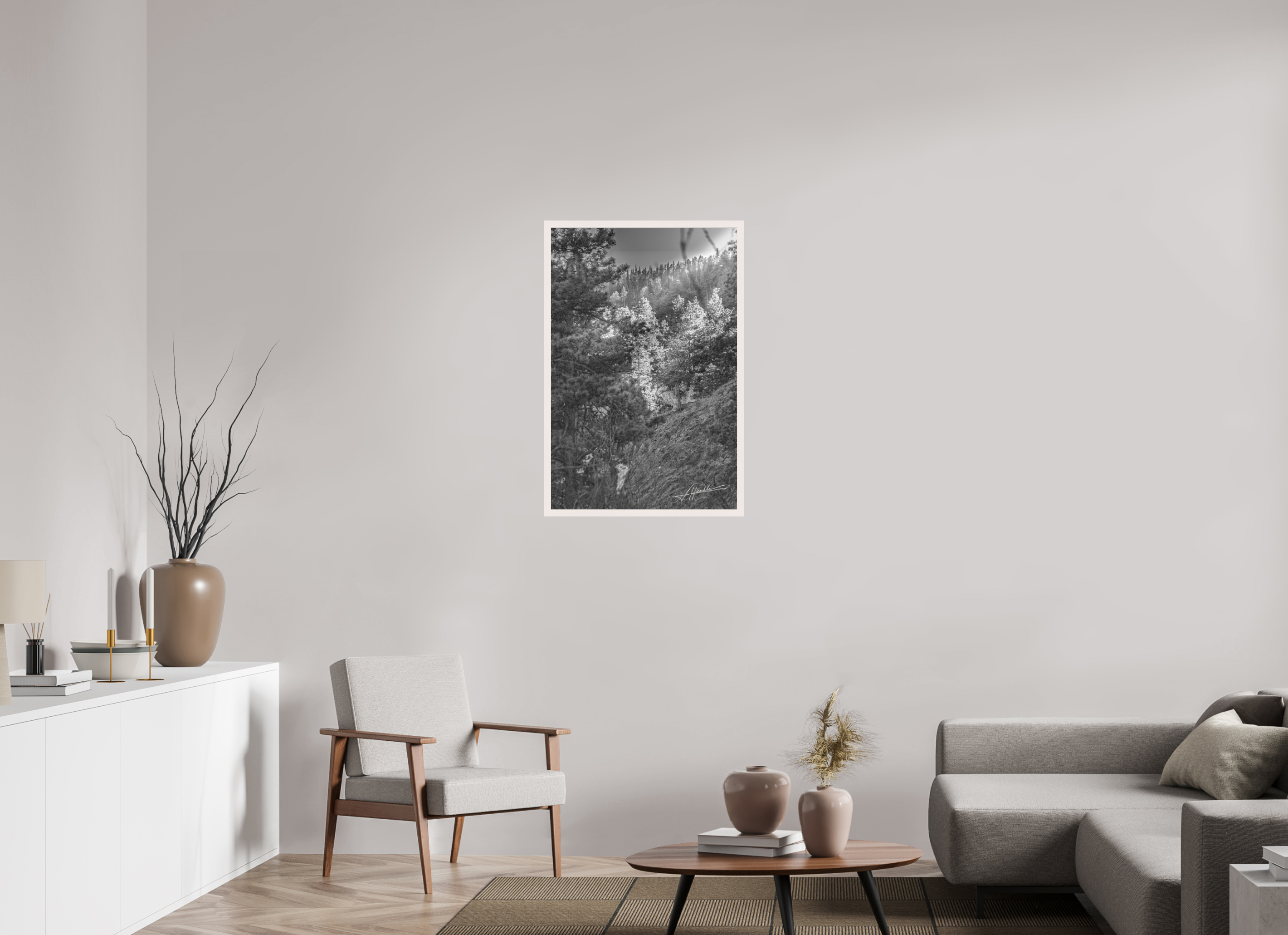 24 x 36″, Shadow Box Frame Sun in the Mountains