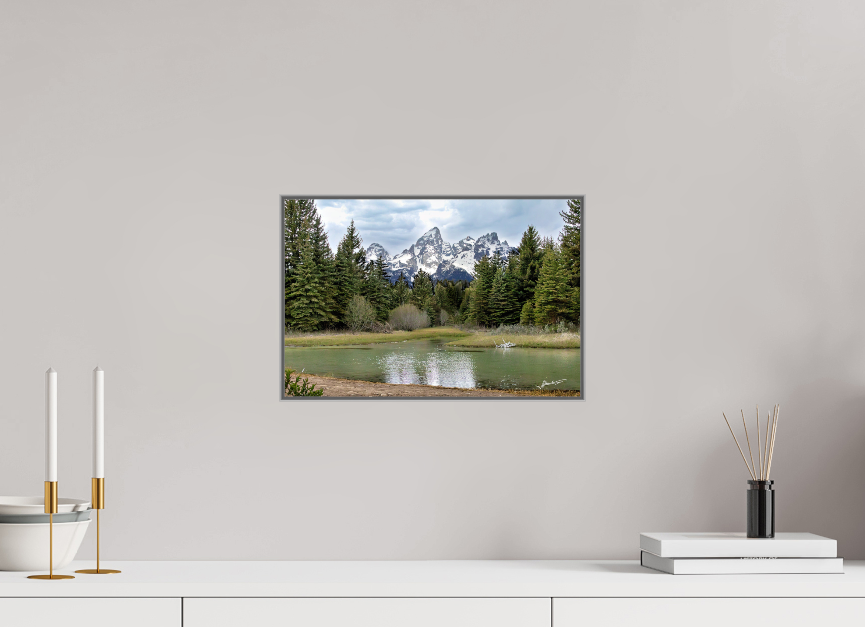 15 x 10″, Aluminum ArtBox Mountain Reflection