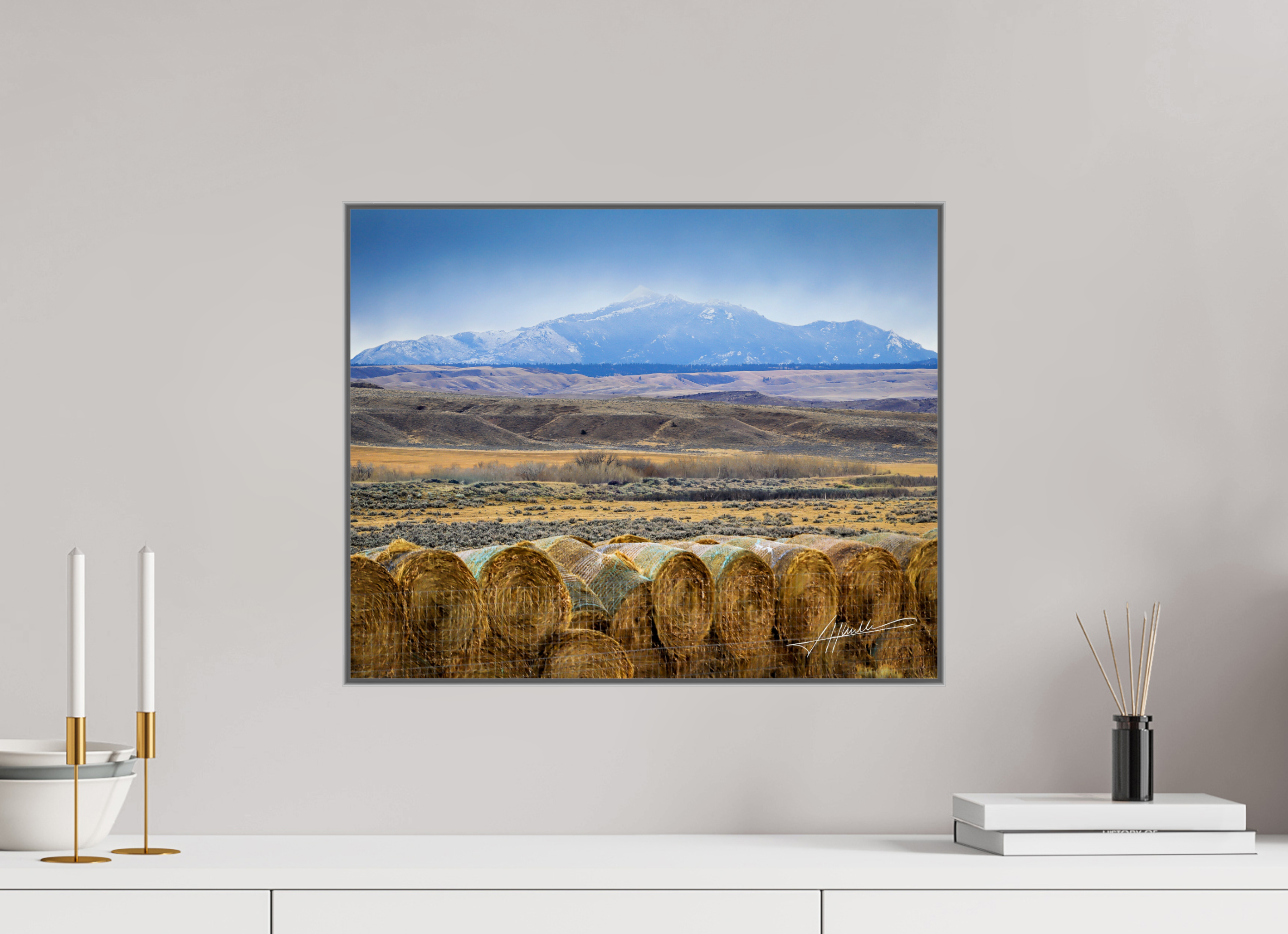20 x 16″, Aluminum ArtBox Hay Bales on the Prairie