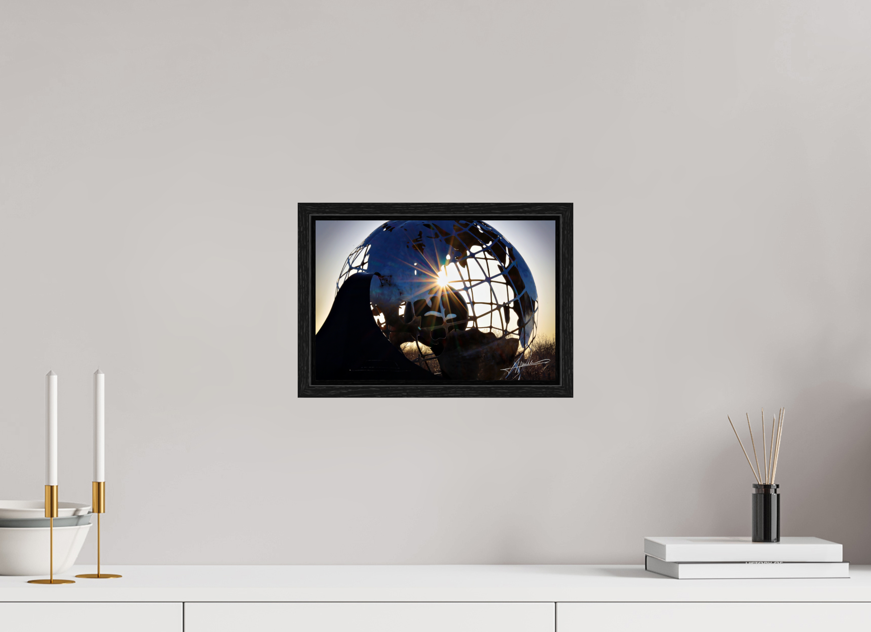 12 x 8″, Floater Frame Oilfield Sculpture