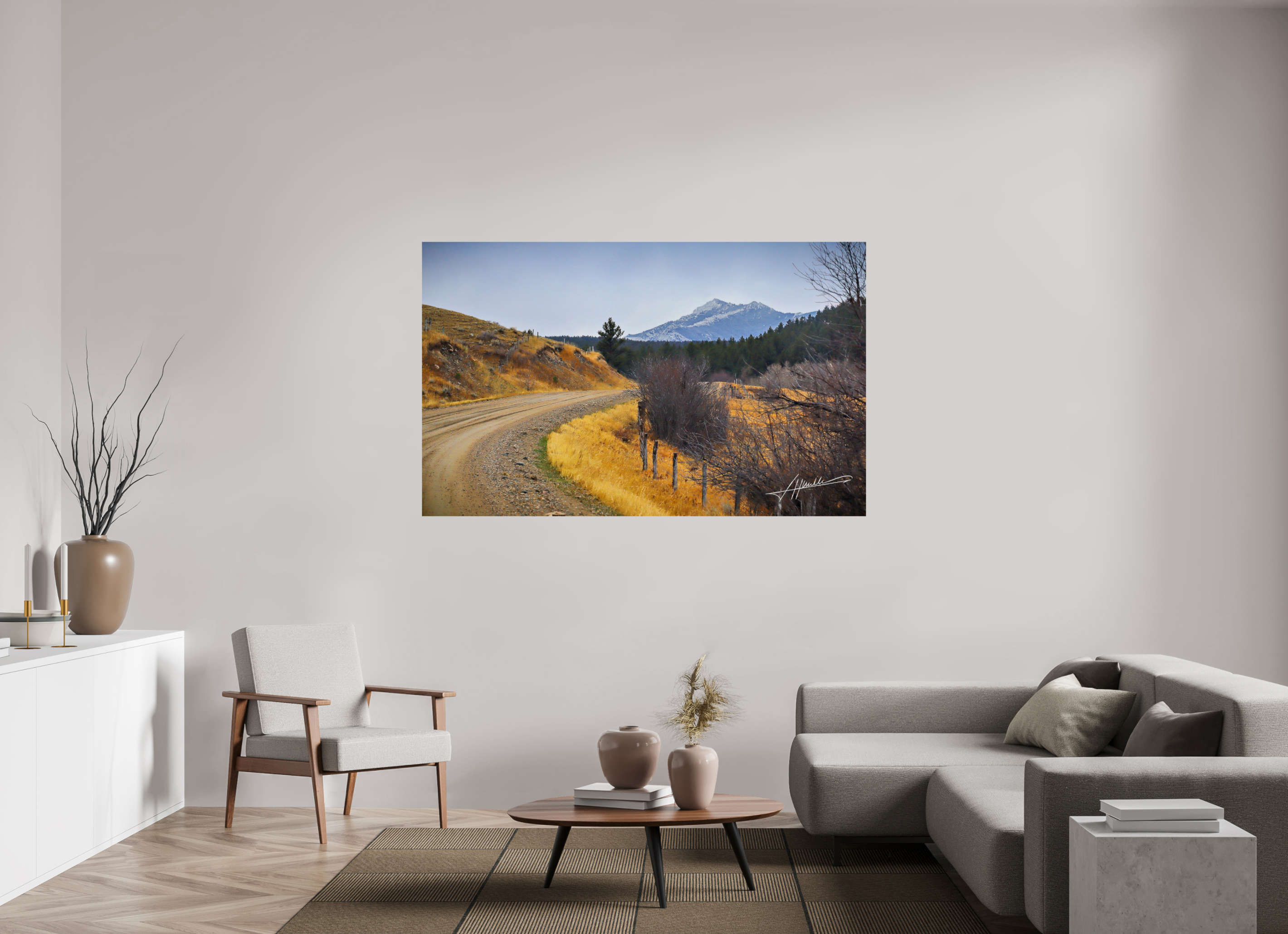 69.6 x 43″, ChromaLuxe HD Metal The Road to Adventure