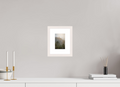 4 x 6″, Solid Wood Frame with Passe-partout Glowing Mountain Fog